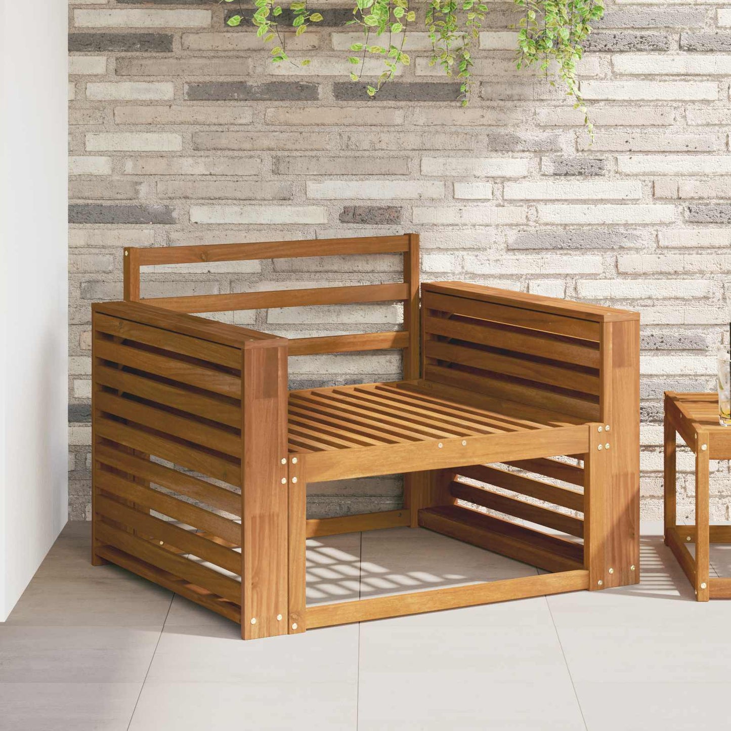 Armlene 2 stk. Naturlig 78,5 x 10 x 61 cm Solid akasietre