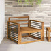 Armlene 2 stk. Naturlig 80 x 6 x 61 cm Solid akasietre