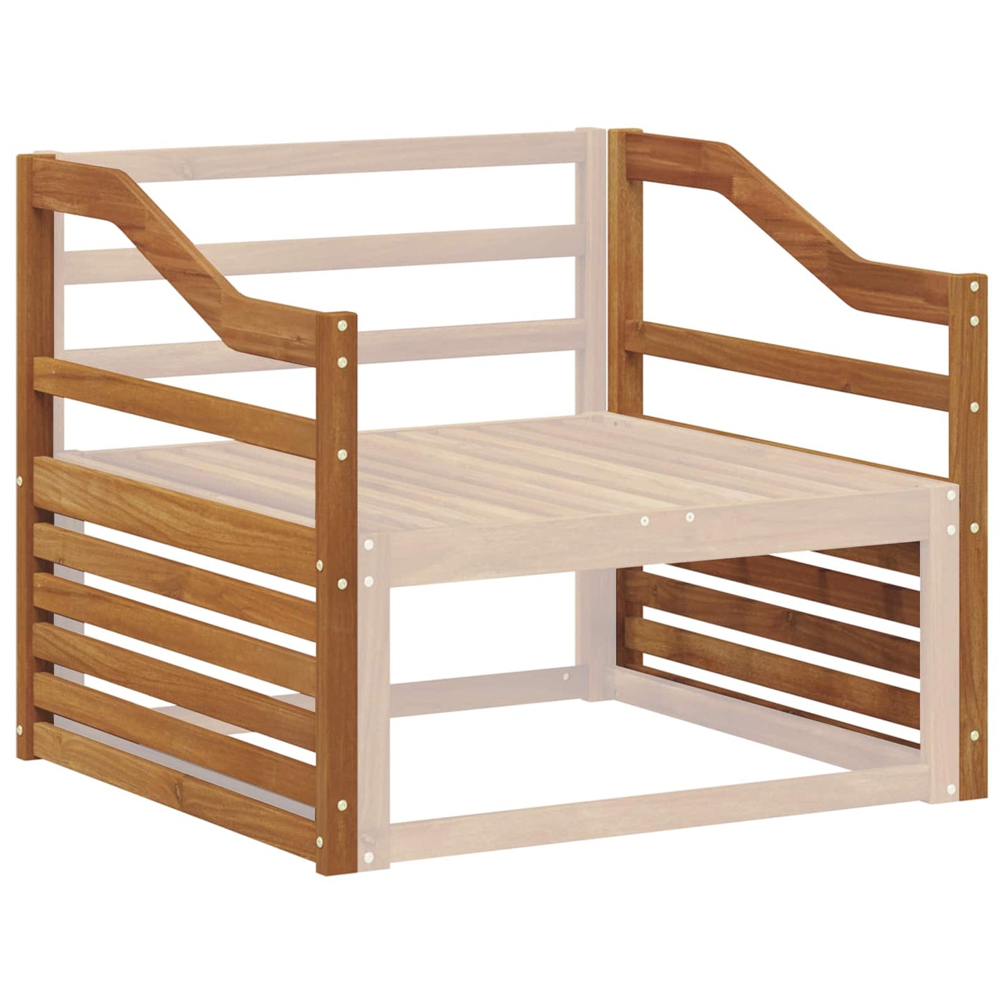 Armlener 2 pcs Brun 79 x 4 x 73 cm Konstruert tre