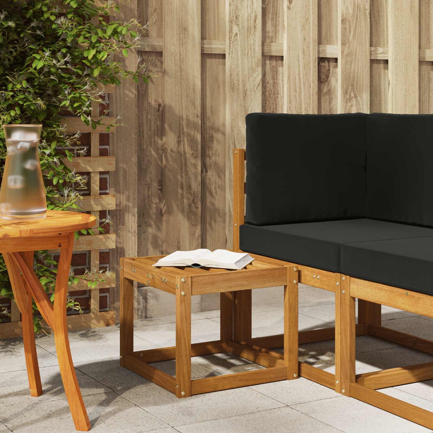 Krakkbenk Naturlig 43 x 43 x 37 cm Solid akasietre vidaXL