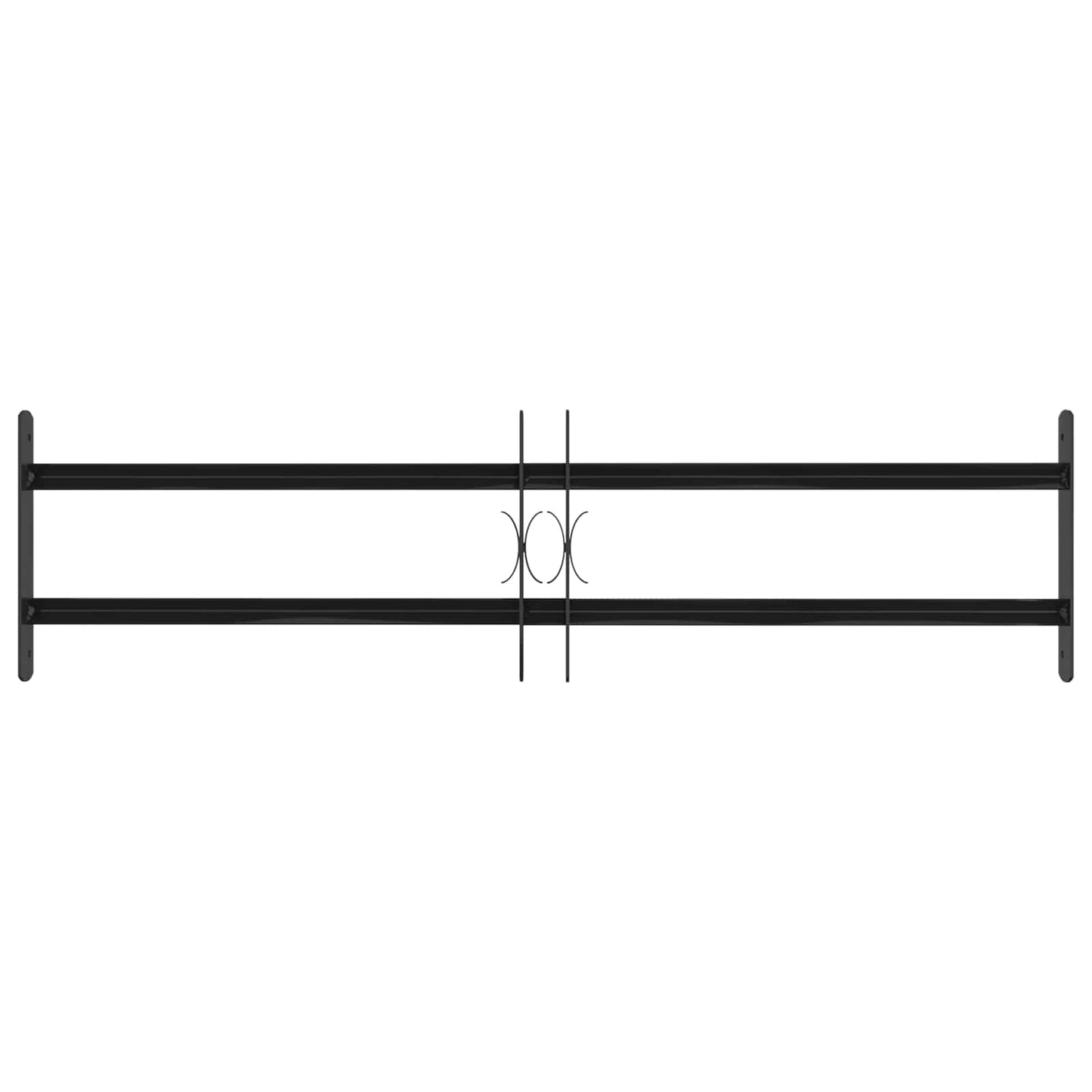Vindu Gitter 115 x 30 cm Pulverlakkert stål Svart