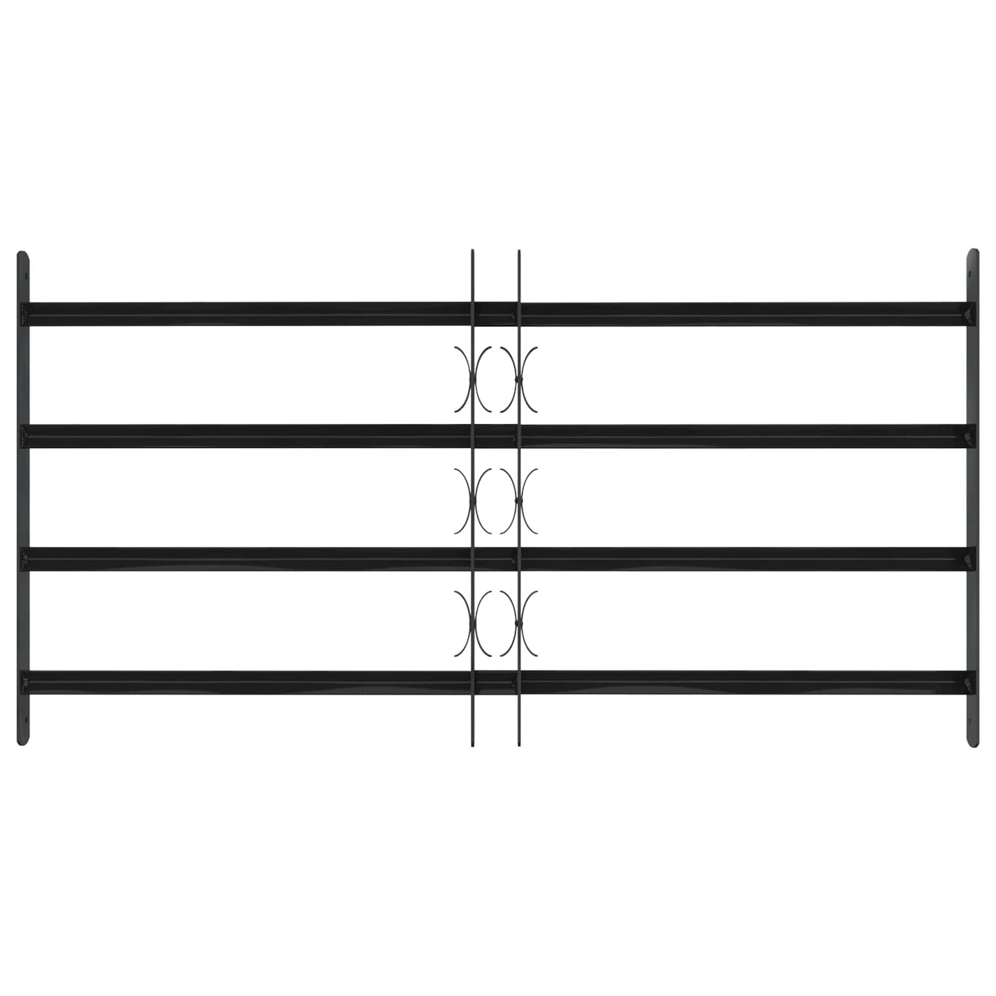 Vindu Gitter 115 x 60 cm Pulverlakkert stål Svart