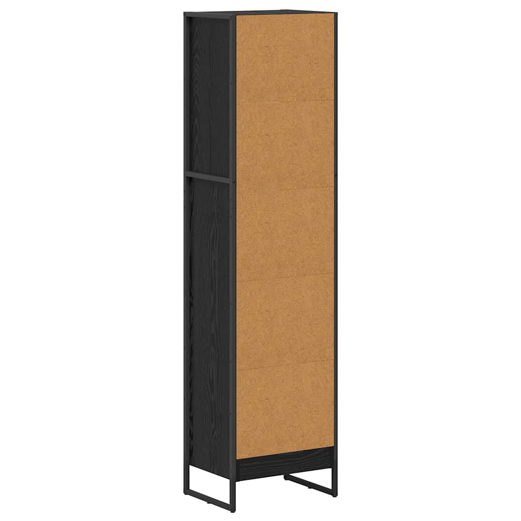 Bokskap Svart Eik 40 x 30 x 155 cm Konstruert tre