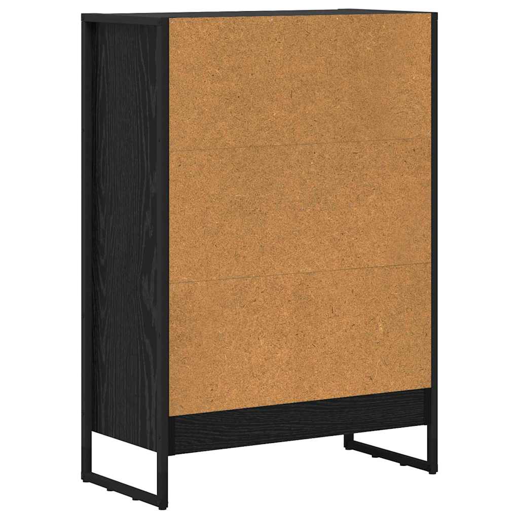 Bokskap Svart Eik 60 x 30 x 86,5 cm Konstruert tre