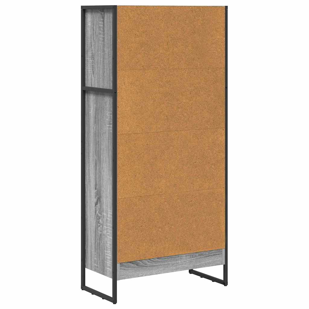 Bokskap Grå Sonoma 60 x 30 x 121 cm Konstruert tre