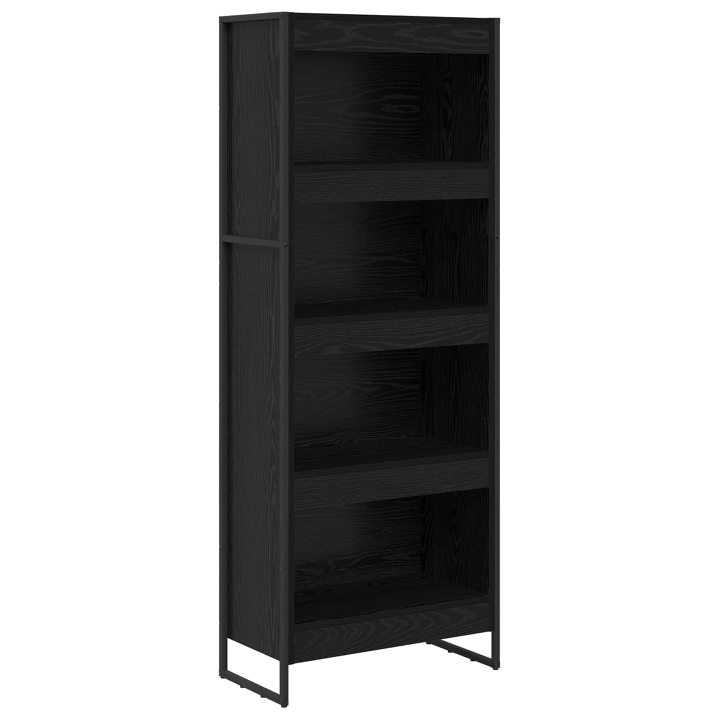 Bokskap Svart Eik 60 x 30 x 155 cm Konstruert tre