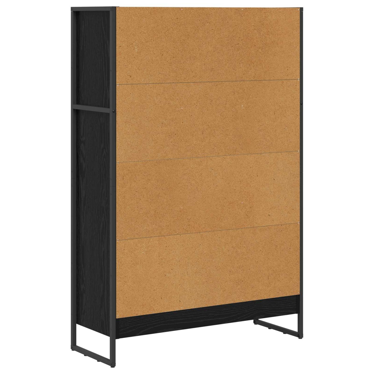 Bokskap Svart Eik 80 x 30 x 121 cm Konstruert tre