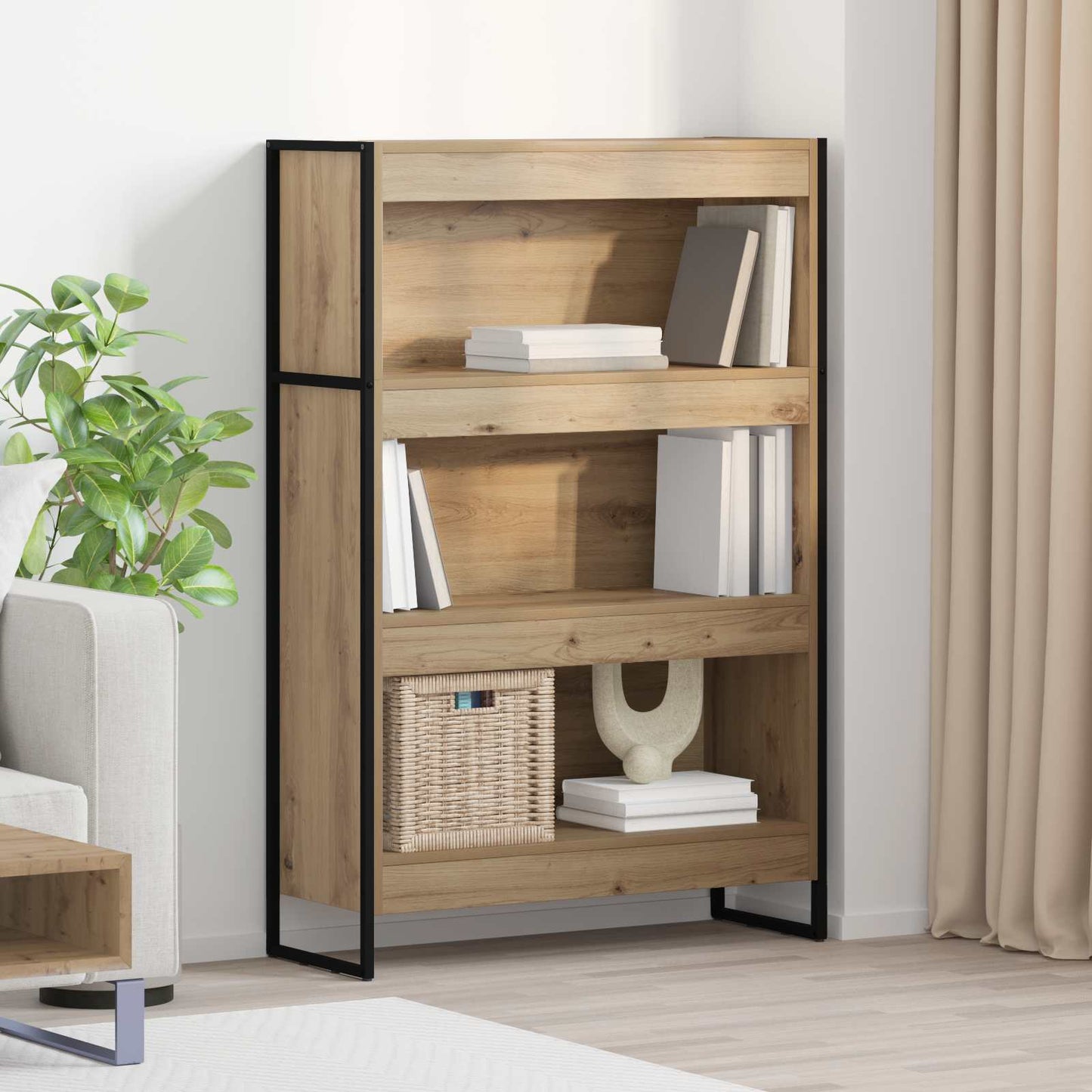 Bokskap Kunstnerisk Eik 80 x 30 x 121 cm Konstruert tre