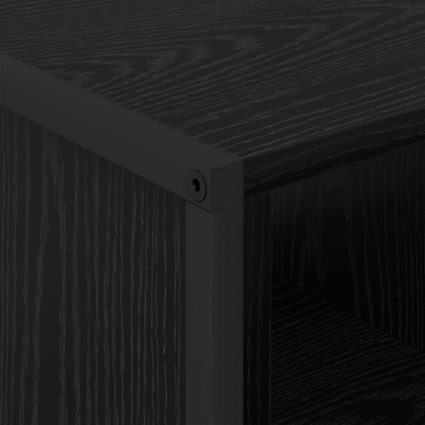 Kaffebord Svart Eik 80 x 50 x 40 cm Konstruert tre