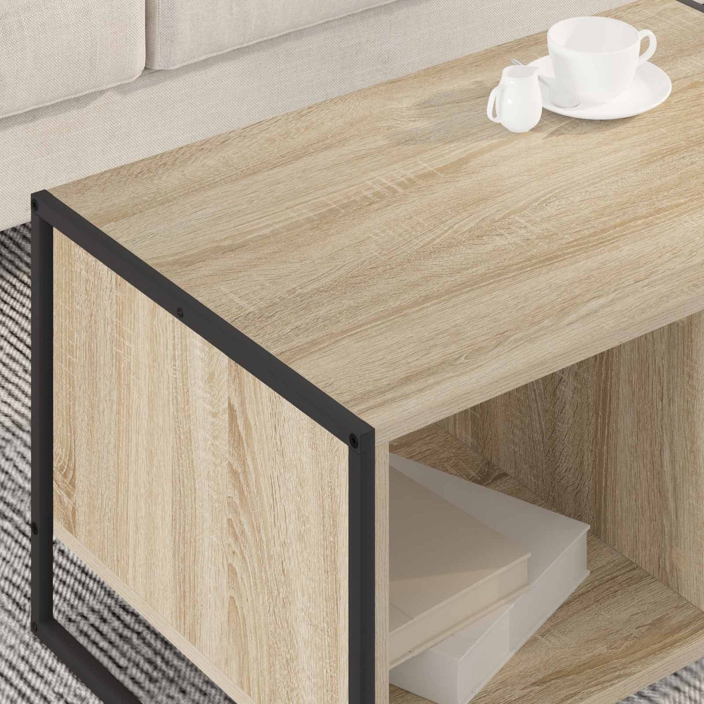 Kaffebord Sonoma 80 x 50 x 40 cm Konstruert tre
