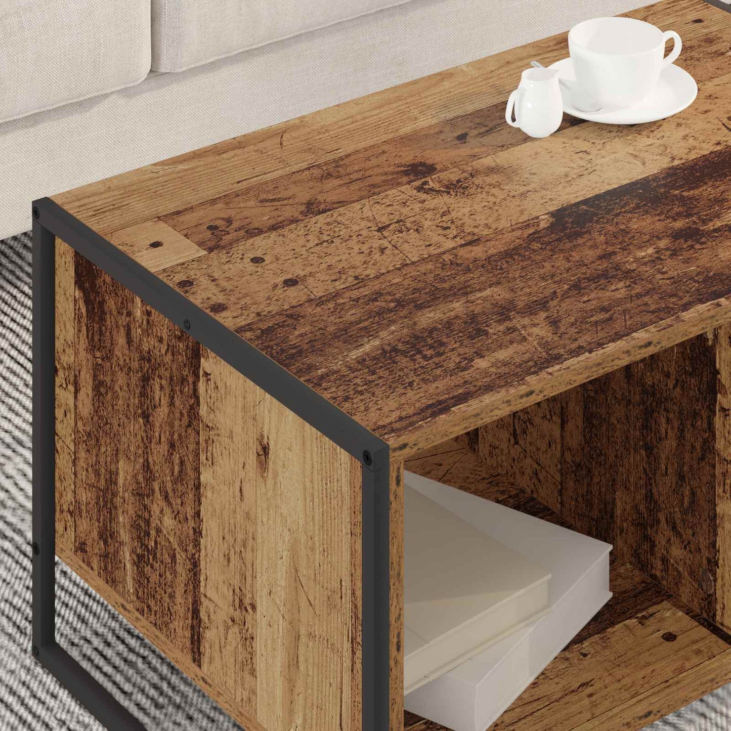 Kaffebord Gamle tre 80 x 50 x 40 cm Konstruert tre