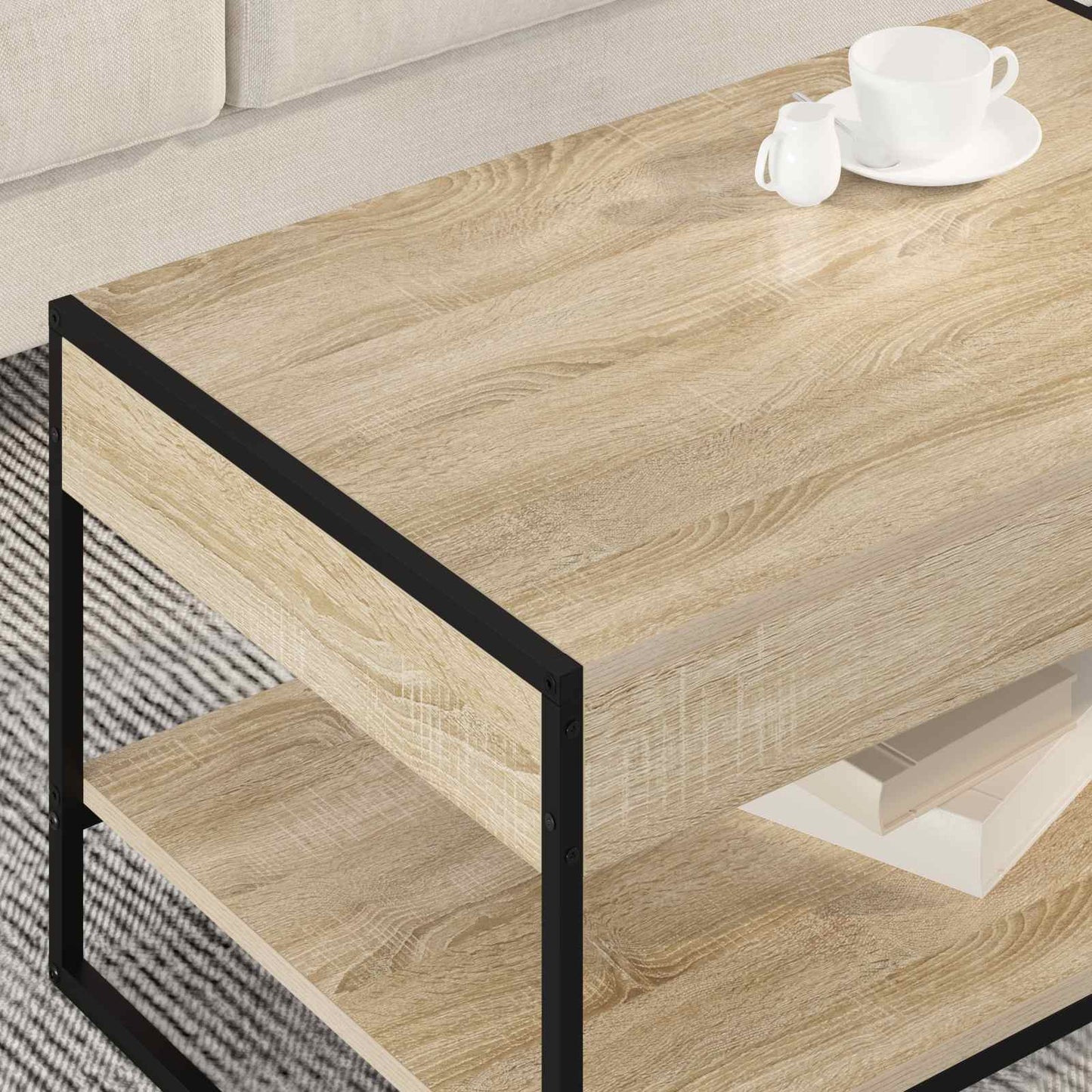 Kaffebord Sonoma 80 x 50 x 40 cm Konstruert tre