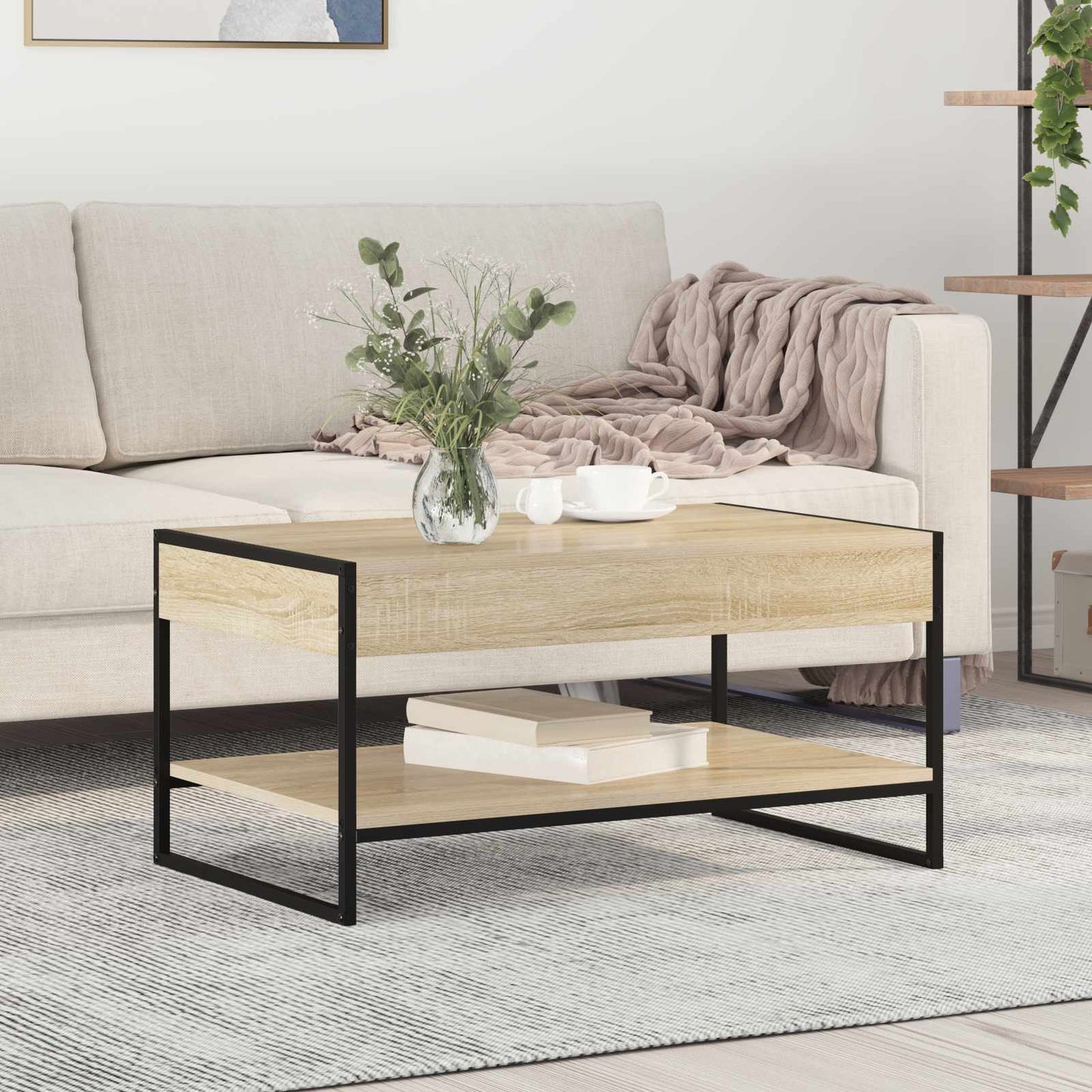 Kaffebord Sonoma 80 x 50 x 40 cm Konstruert tre