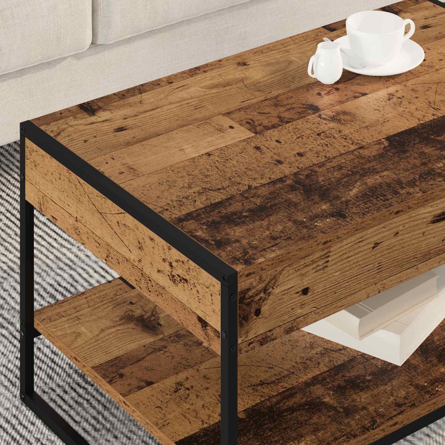 Kaffebord Gamle tre 80 x 50 x 40 cm Konstruert tre