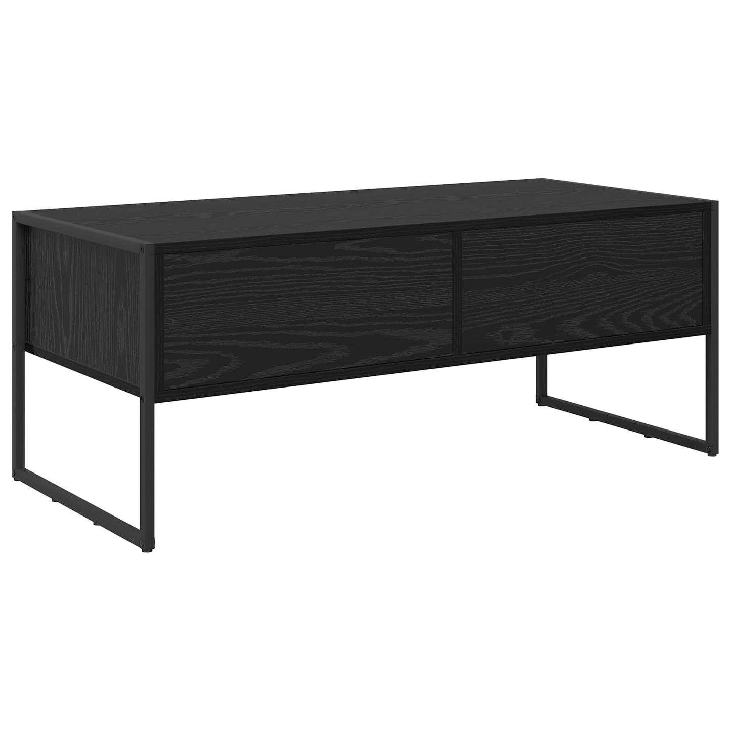 Kaffebord med skuff Svart Eik 100 x 46 x 40 cm Konstruert tre