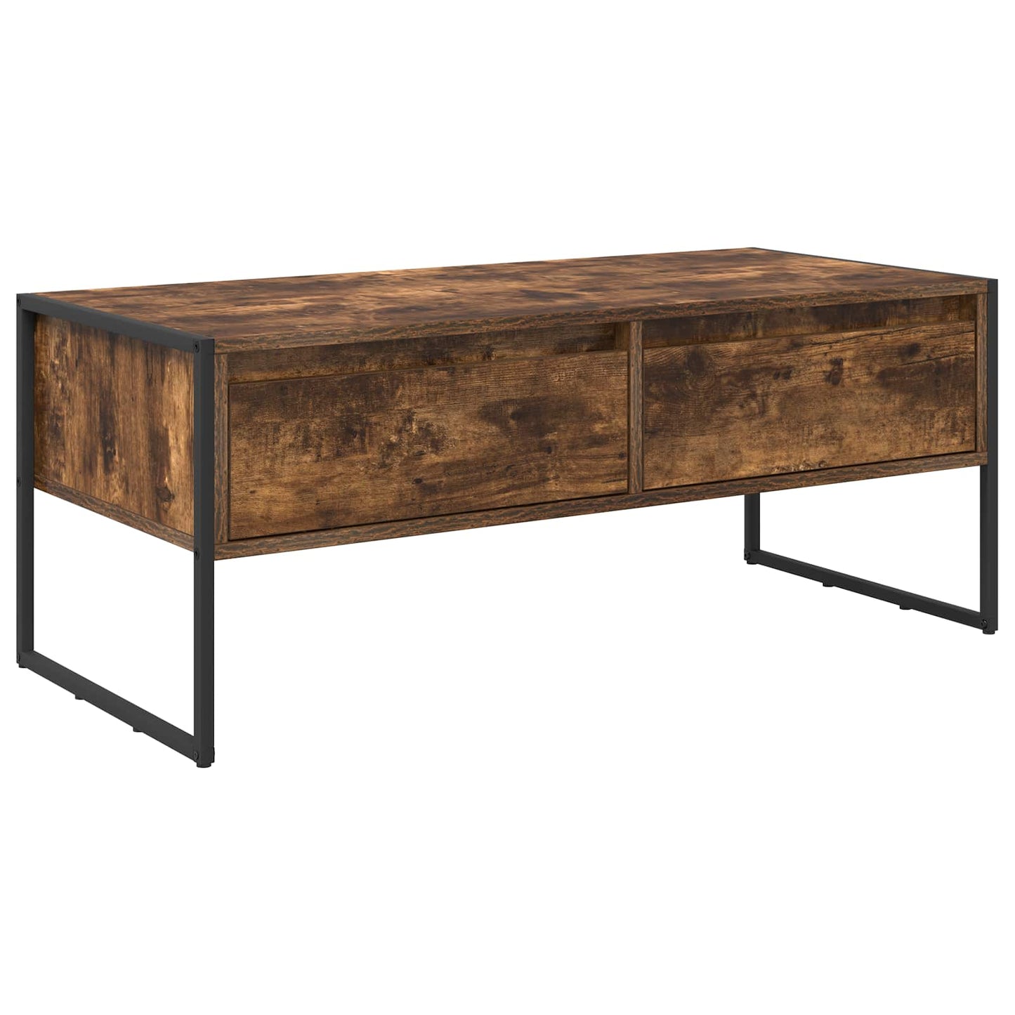 Kaffebord med skuff Røyk Eik 100 x 46 x 40 cm Konstruert tre