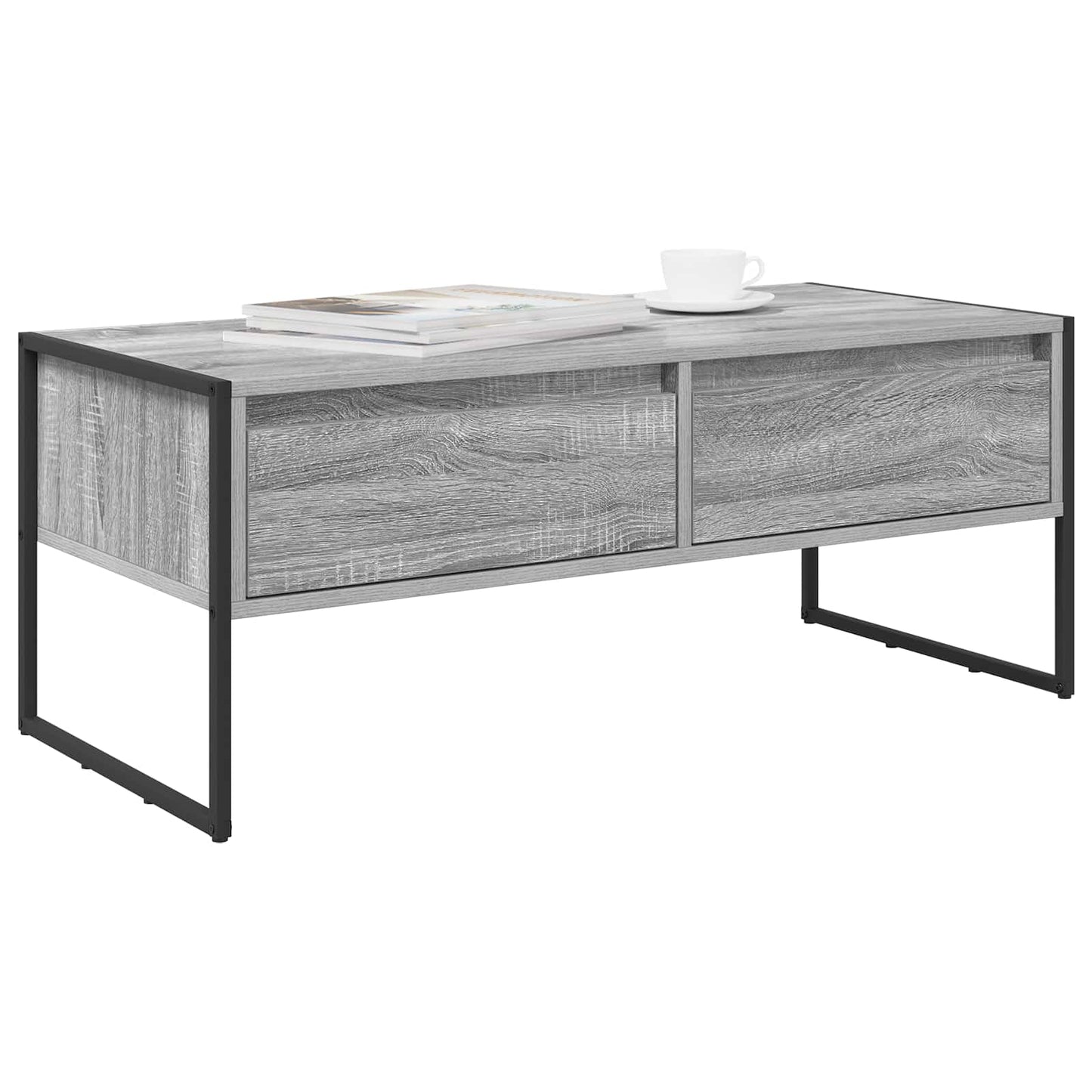 Kaffebord med skuff Grå Sonoma 100 x 46 x 40 cm Konstruert tre