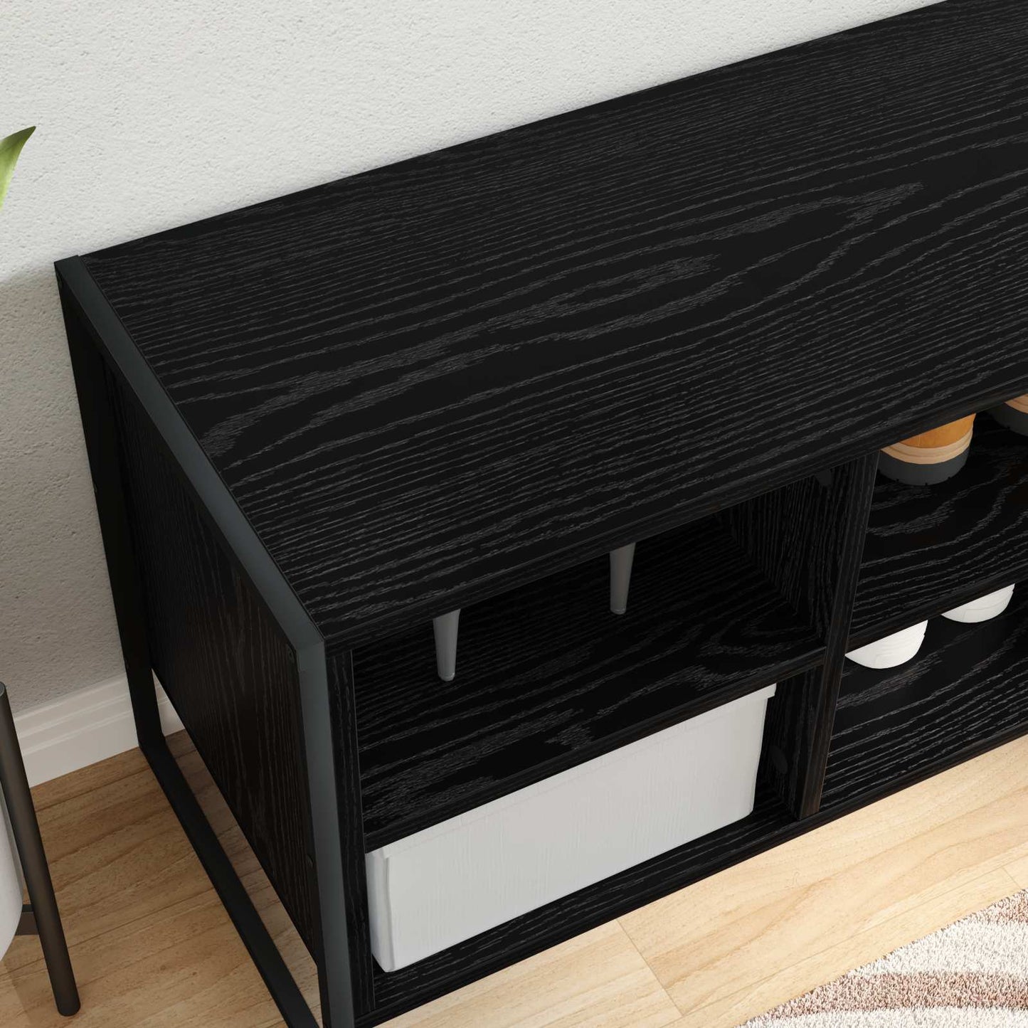 Sko Skap 60 x 35 x 44 cm Konstruert tre Svart Eik