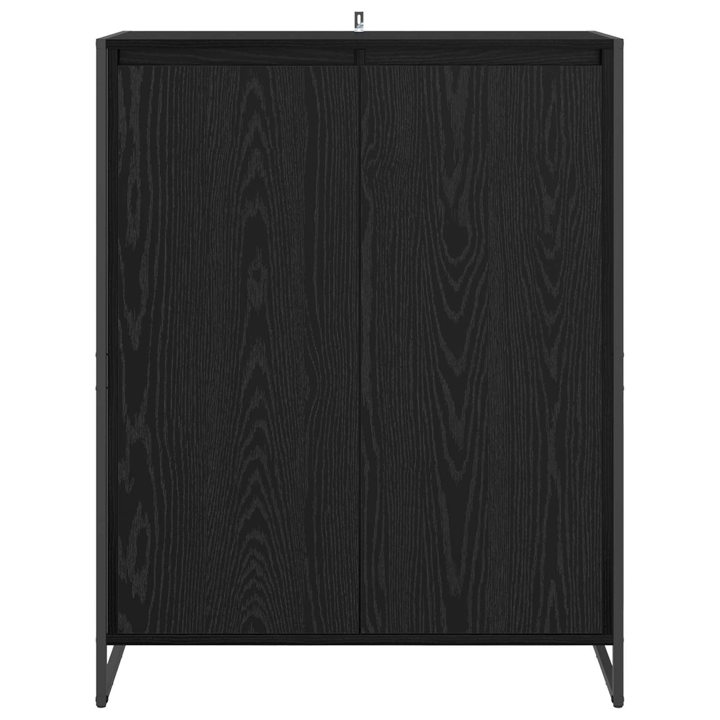 Sko Skap med lagring Svart Eik 79 x 36 x 100 cm Konstruert tre