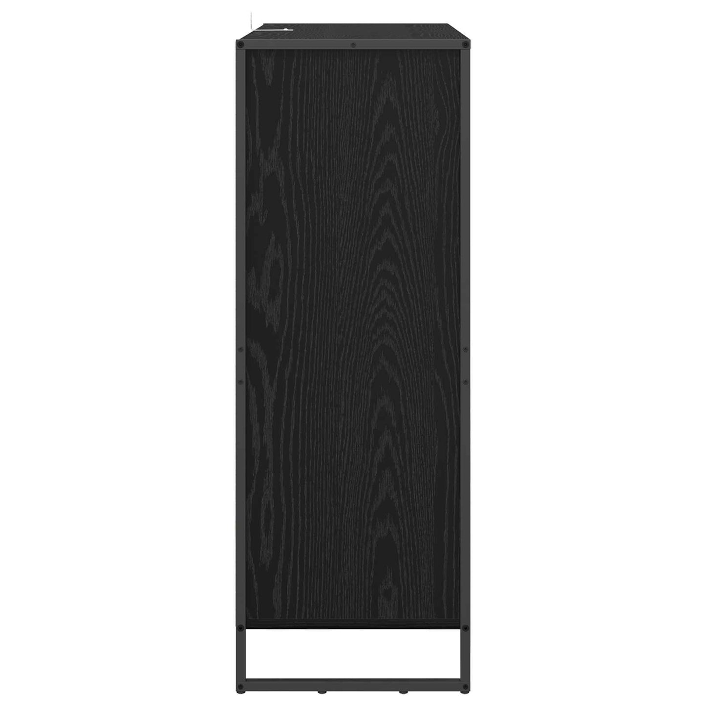 Sko Skap med lagring Svart Eik 79 x 36 x 100 cm Konstruert tre