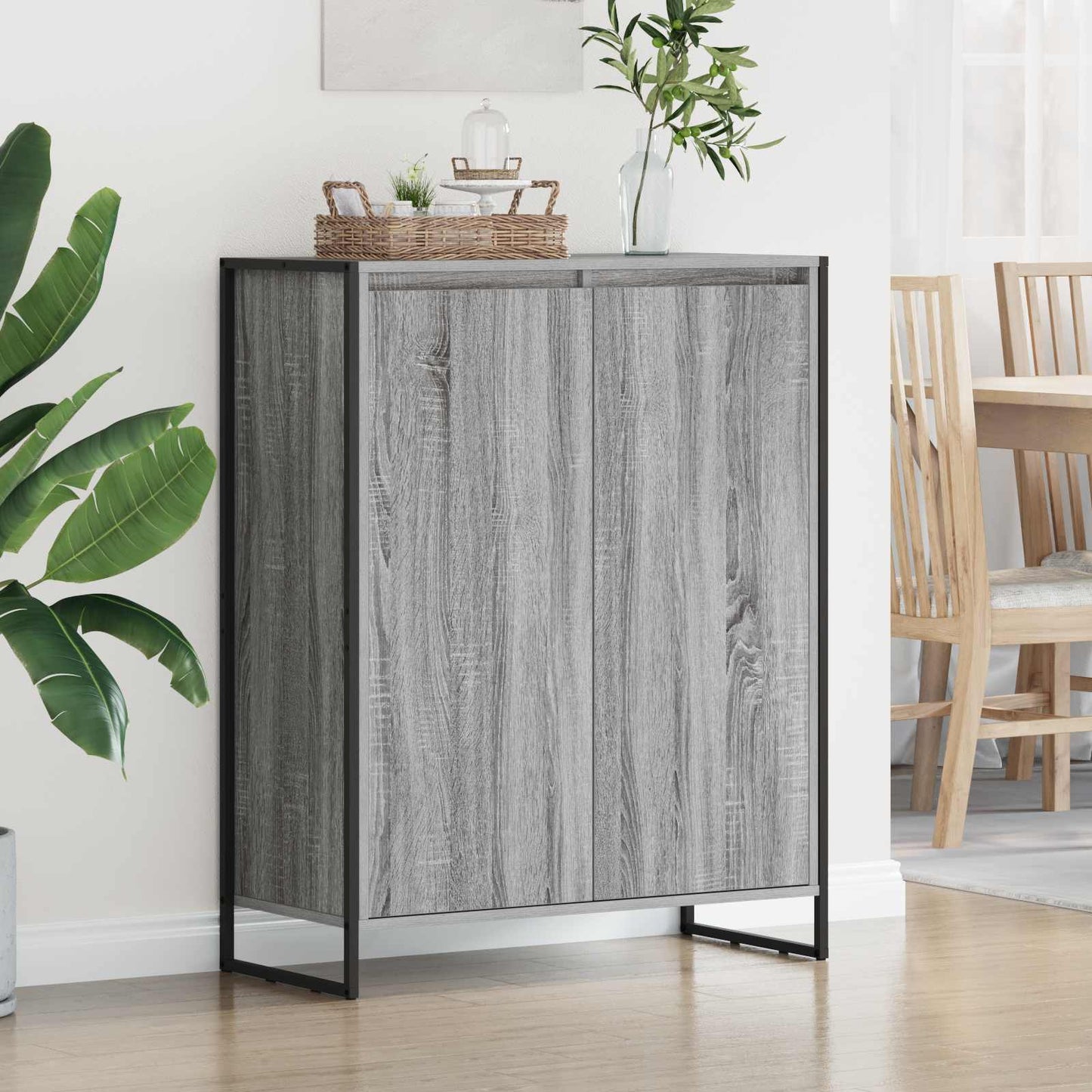 Sko Skap med lagring Grå Sonoma 79 x 36 x 100 cm Konstruert tre