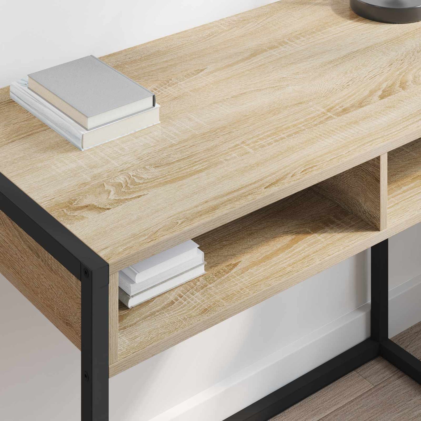Skrivebord med lagring Sonoma 100 x 50 x 75 cm Konstruert tre