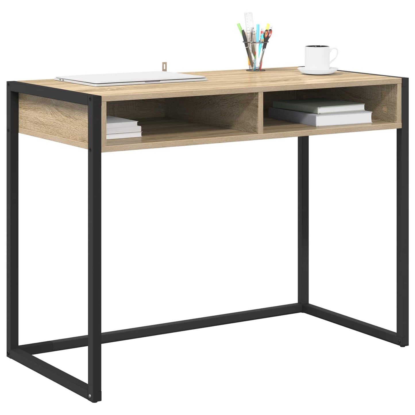 Skrivebord med lagring Sonoma 100 x 50 x 75 cm Konstruert tre