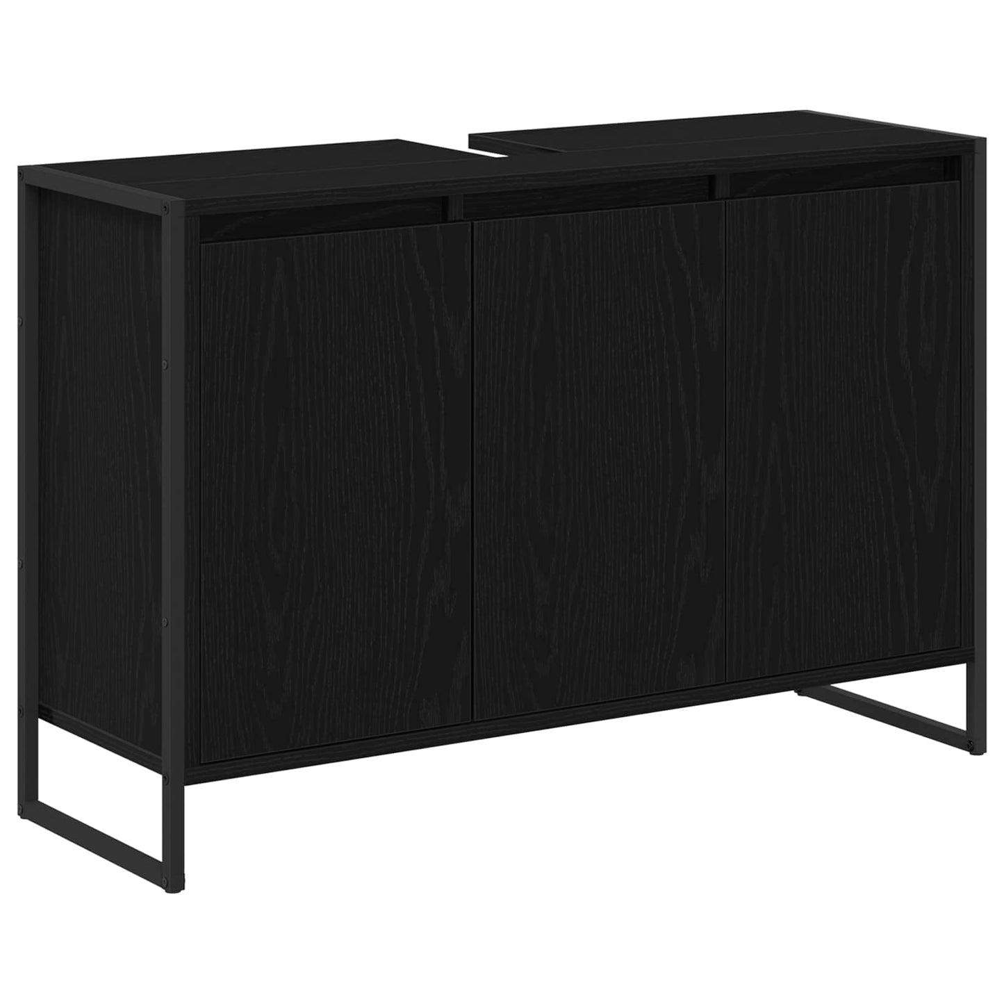 Baderomsskap med dør Svart Eik 90 x 30 x 60 cm Konstruert tre