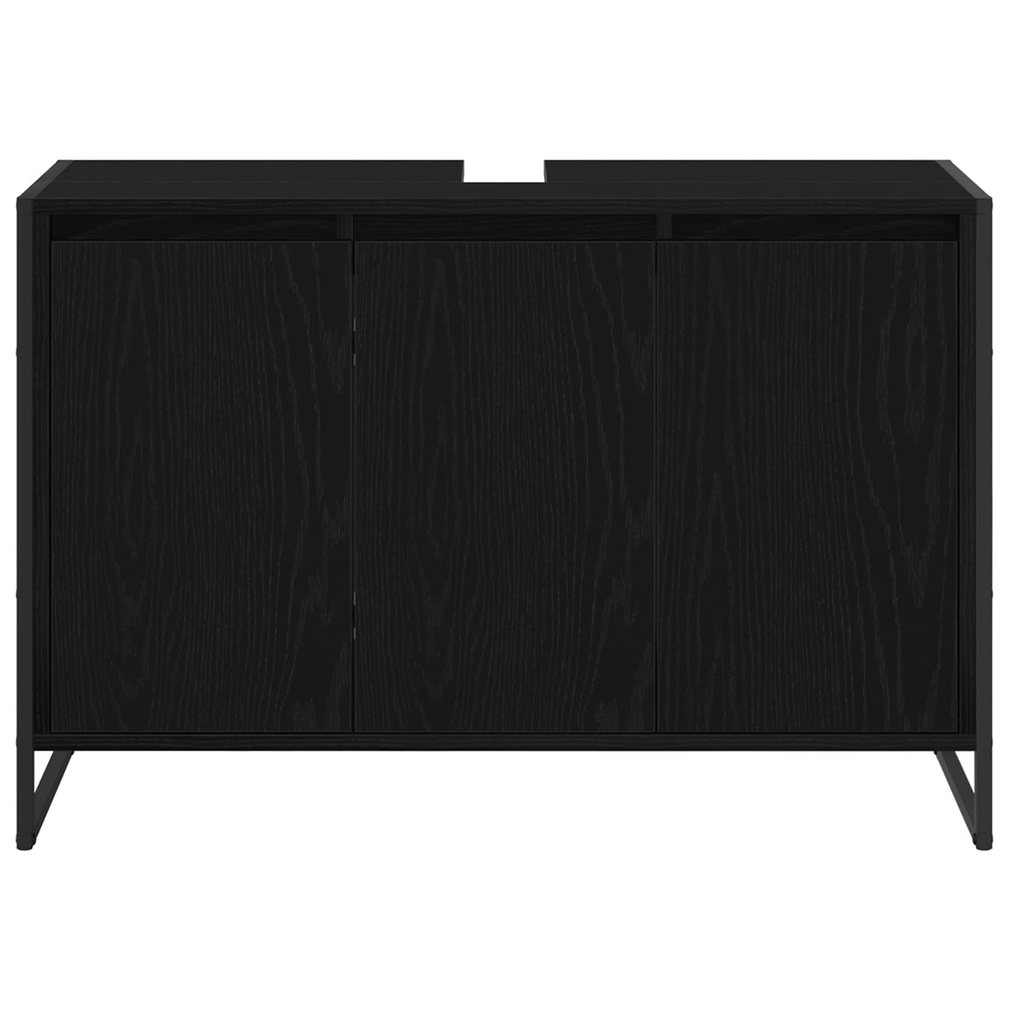 Baderomsskap med dør Svart Eik 90 x 30 x 60 cm Konstruert tre