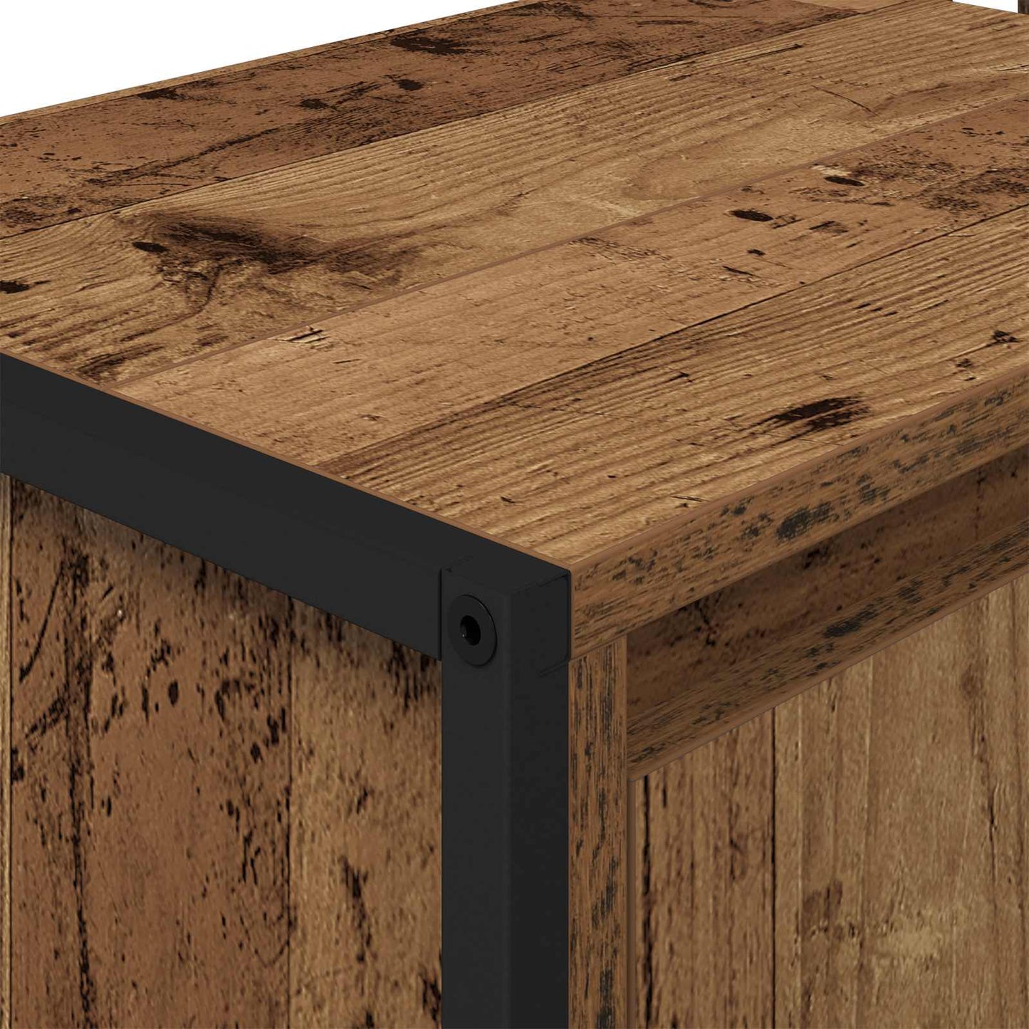 Baderomsskap med dør Gamle tre 90 x 30 x 60 cm Konstruert tre