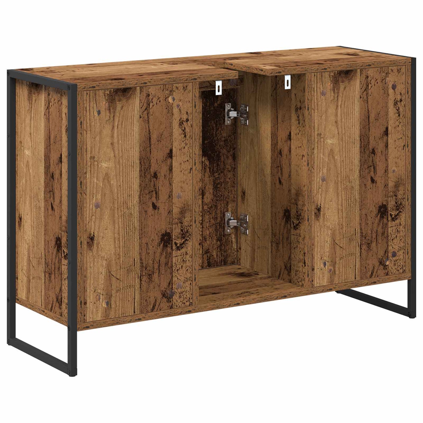 Baderomsskap med dør Gamle tre 90 x 30 x 60 cm Konstruert tre