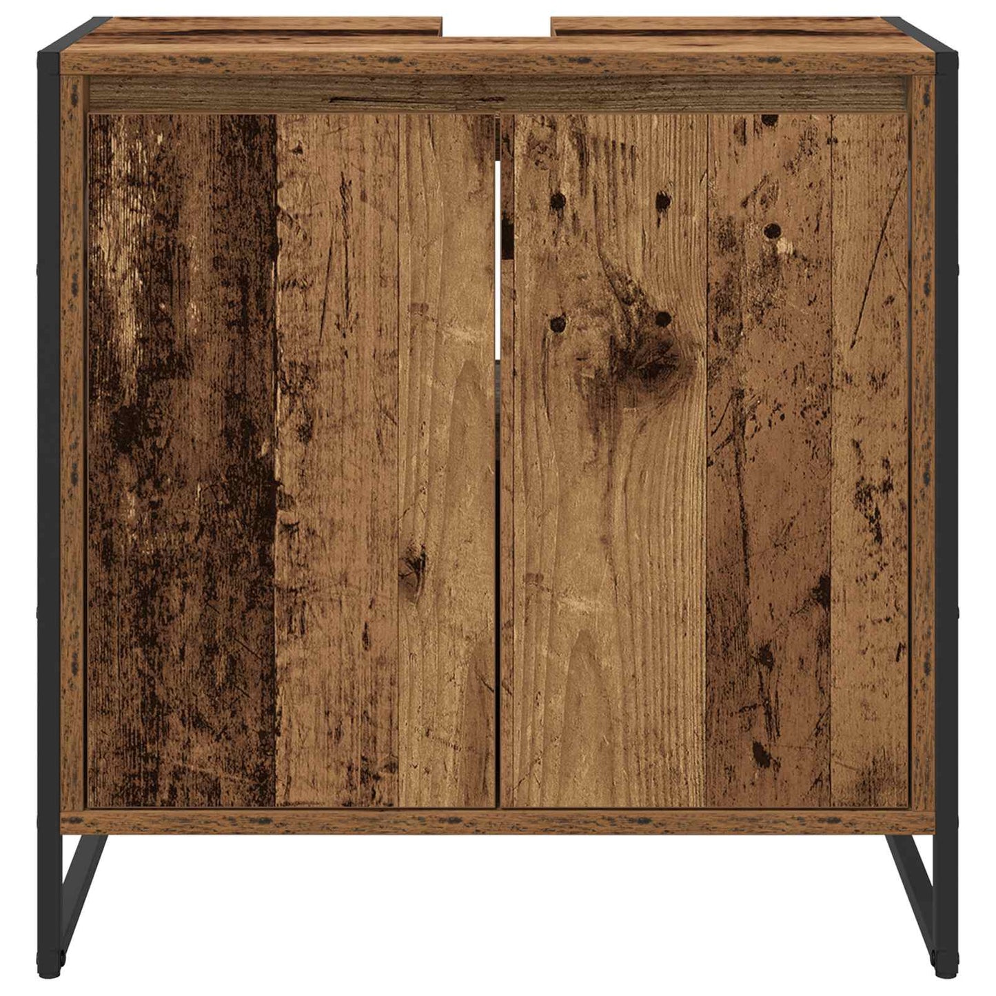 Baderomsskap med dør Gamle tre 60 x 30 x 60 cm Konstruert tre