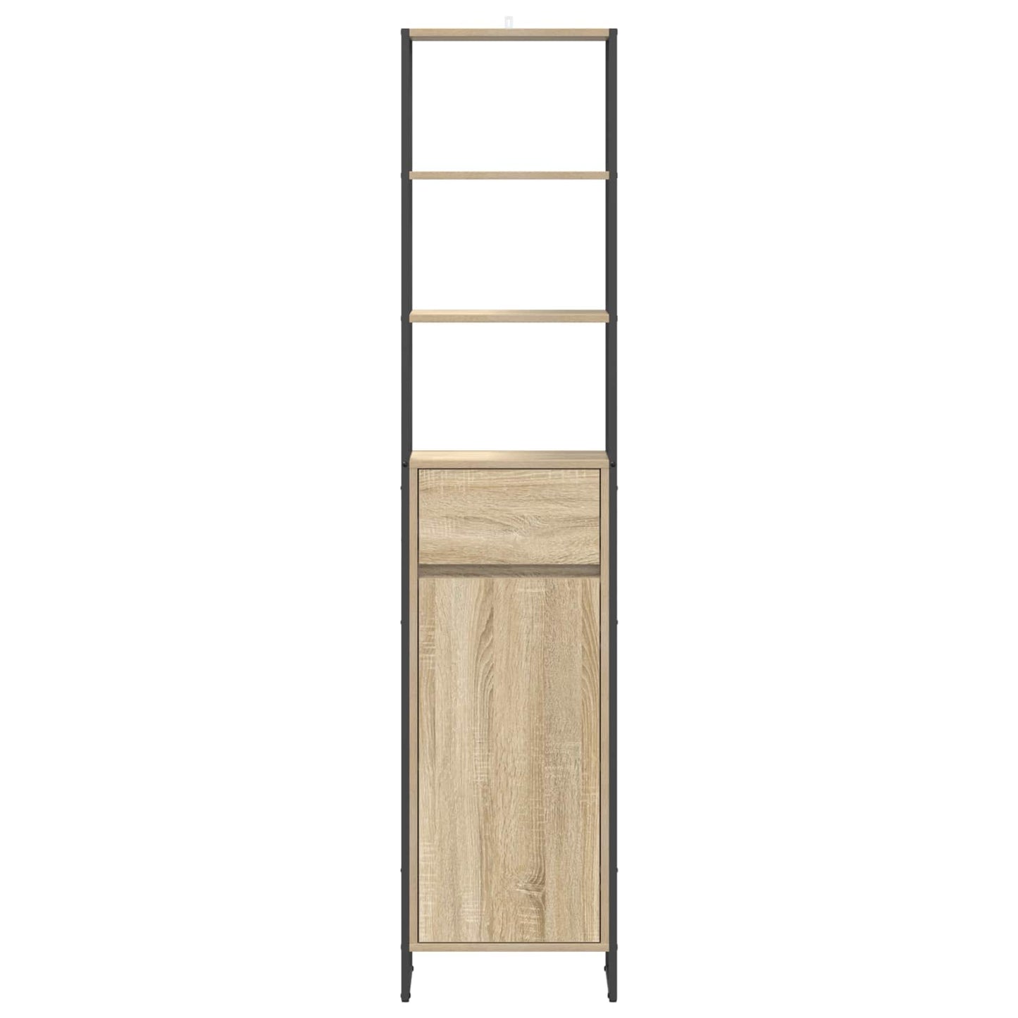 Baderomsskap med skuff Sonoma 40 x 30 x 180 cm Konstruert tre
