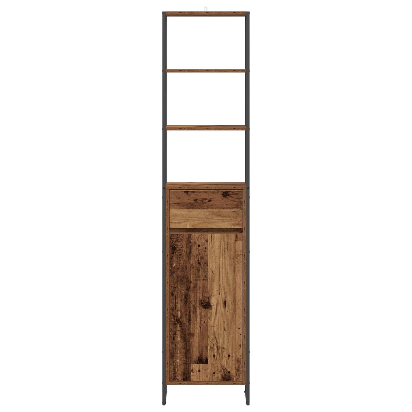 Baderomsskap med dør Gamle tre 40 x 30 x 180 cm Konstruert tre