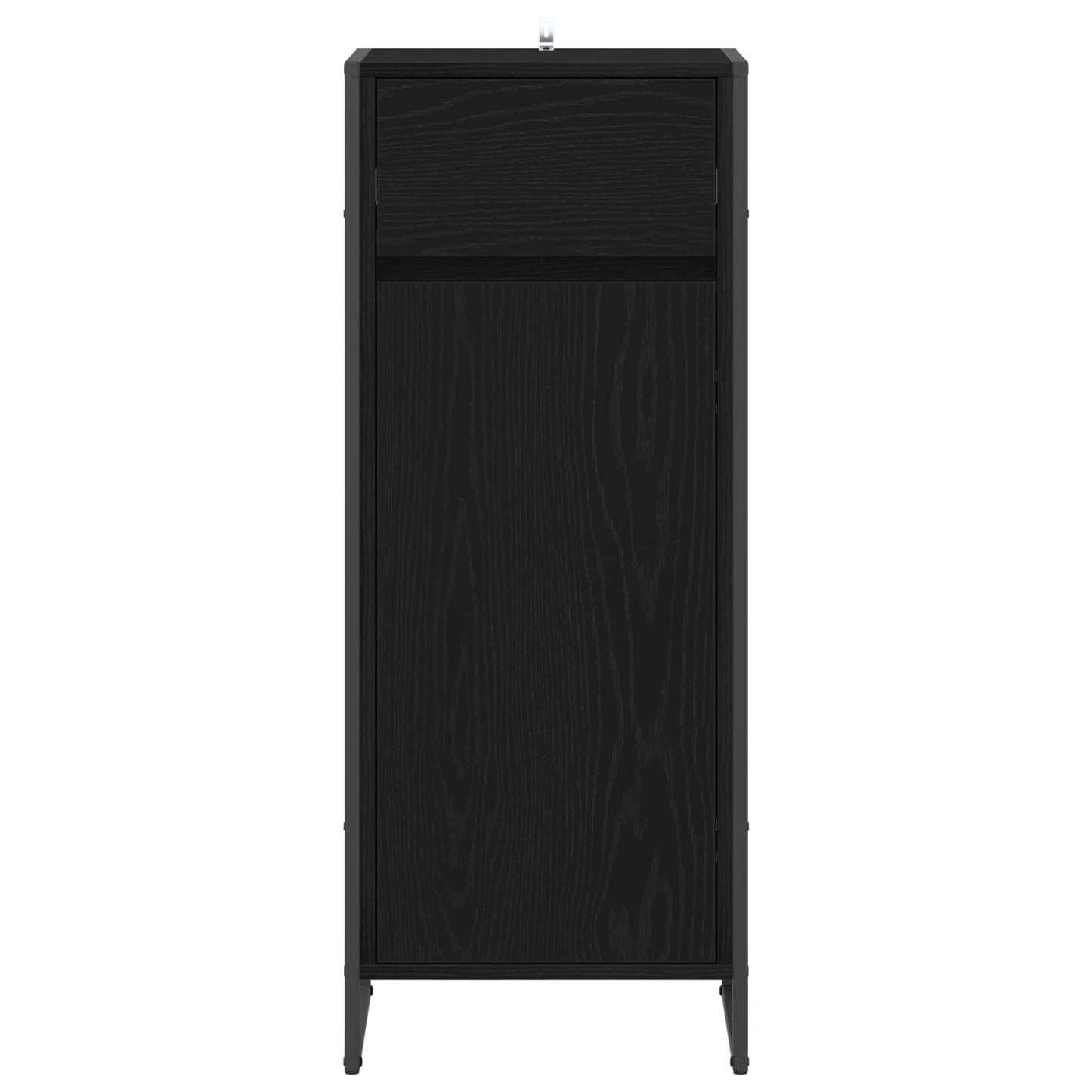 Baderomsskap med dør Svart Eik 40 x 30 x 100 cm Konstruert tre