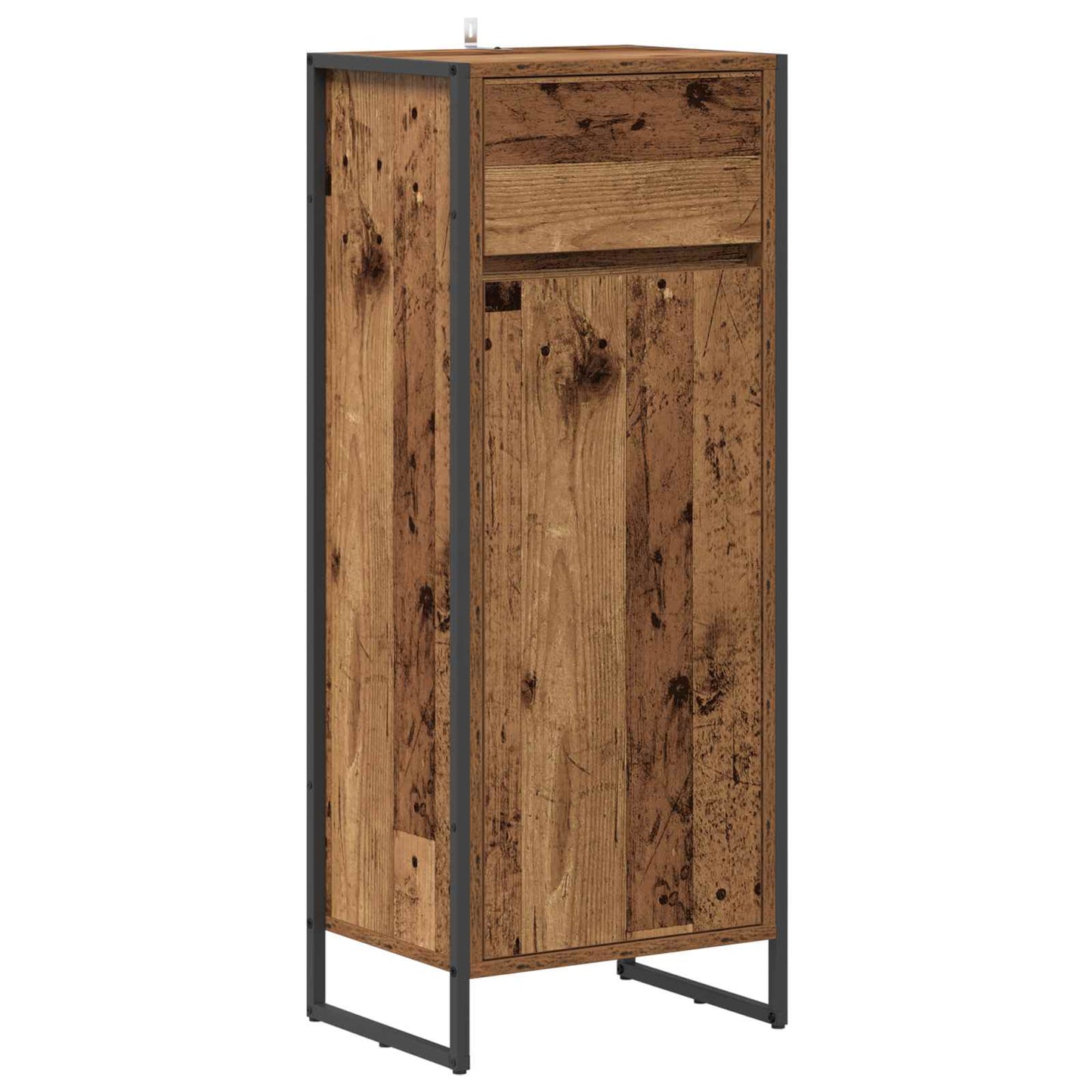 Baderomsskap med dør Gamle tre 40 x 30 x 100 cm Konstruert tre