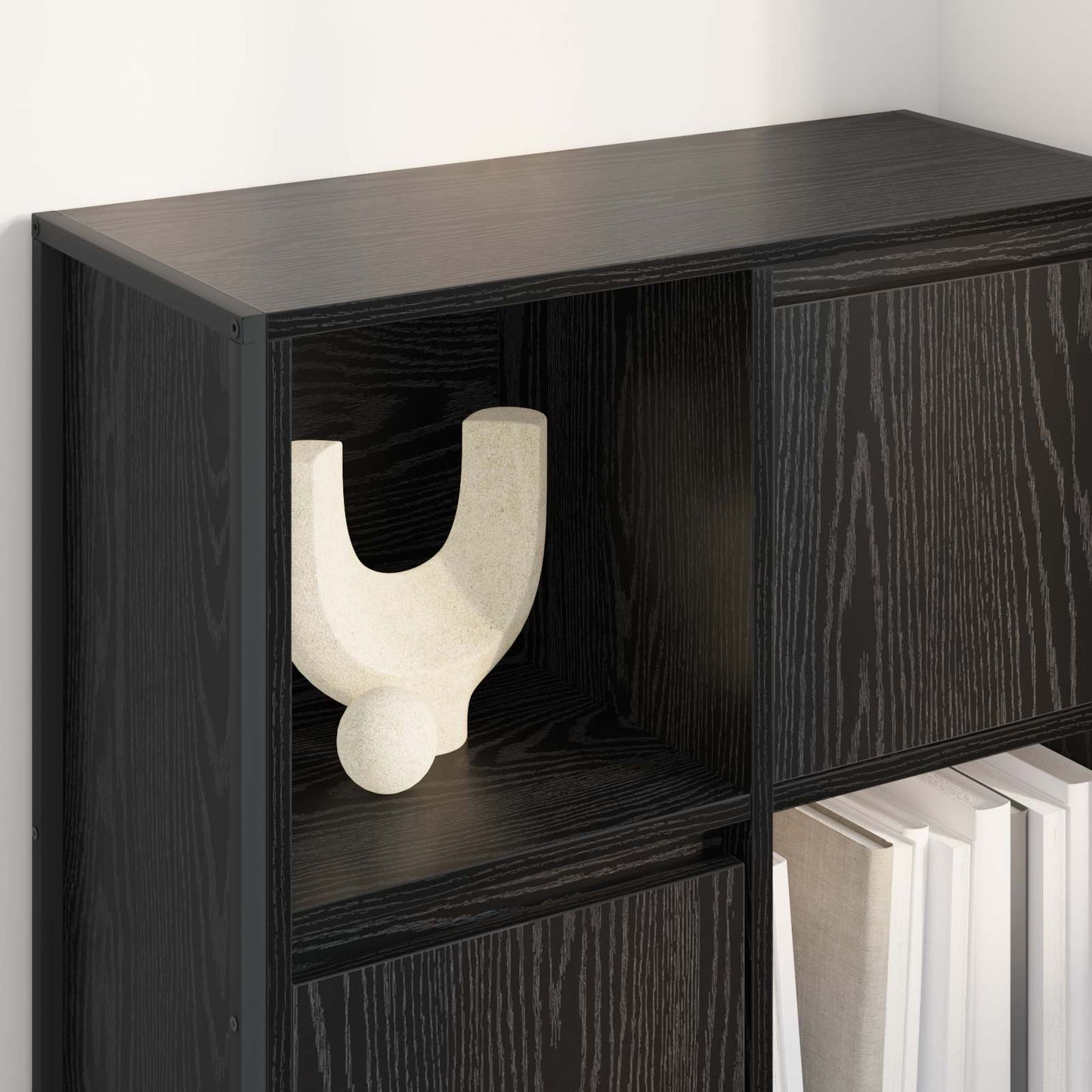 Bokskap Svart Eik 68 x 30 x 108.5 cm Konstruert tre