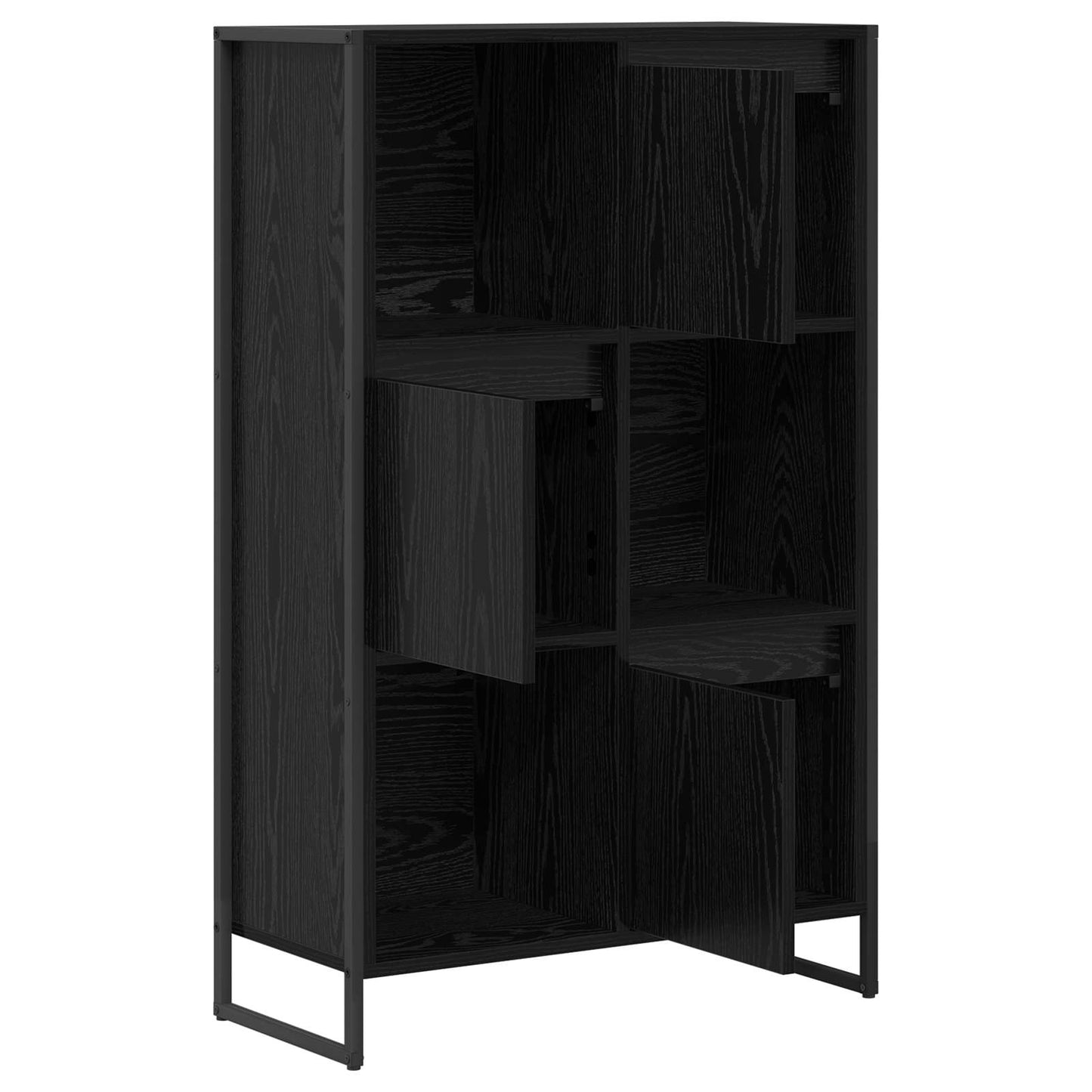 Bokskap Svart Eik 68 x 30 x 108.5 cm Konstruert tre