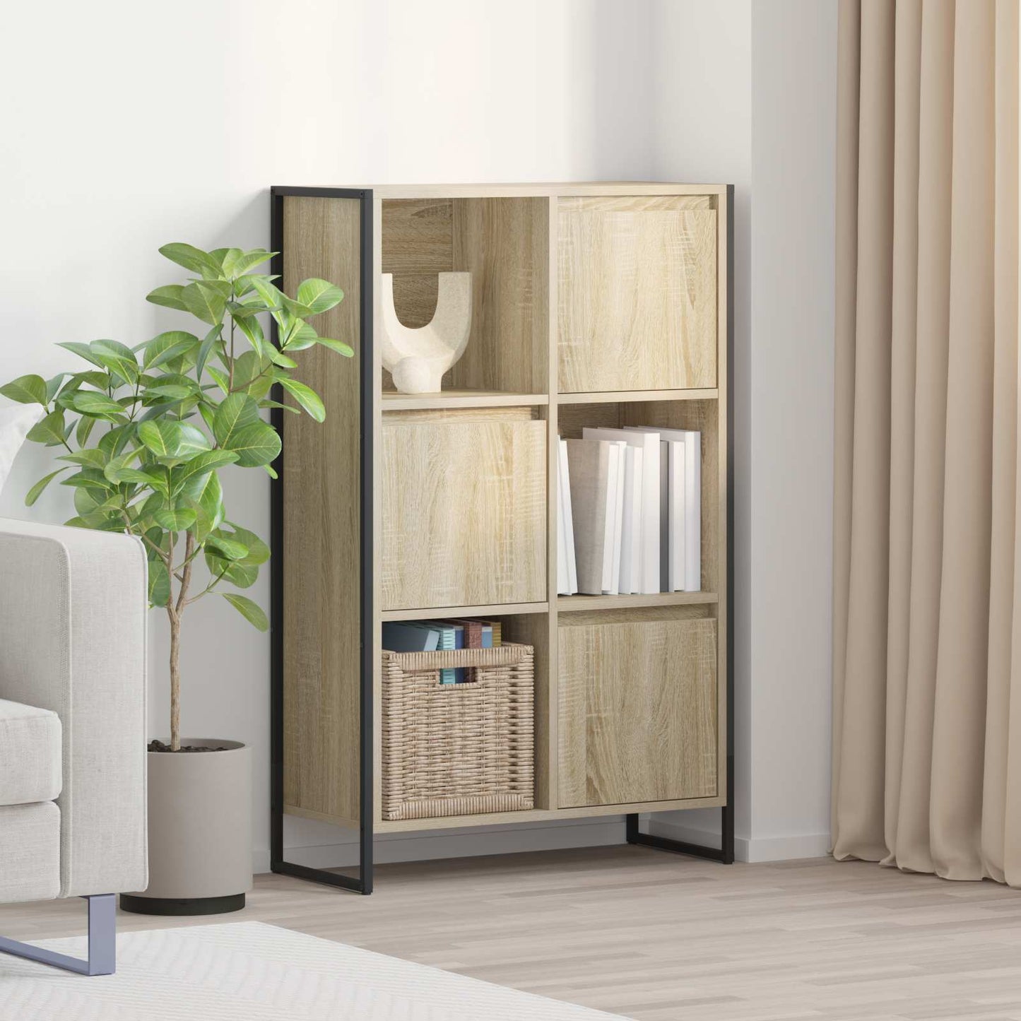 Bokskap Sonoma 68 x 30 x 108.5 cm Konstruert tre