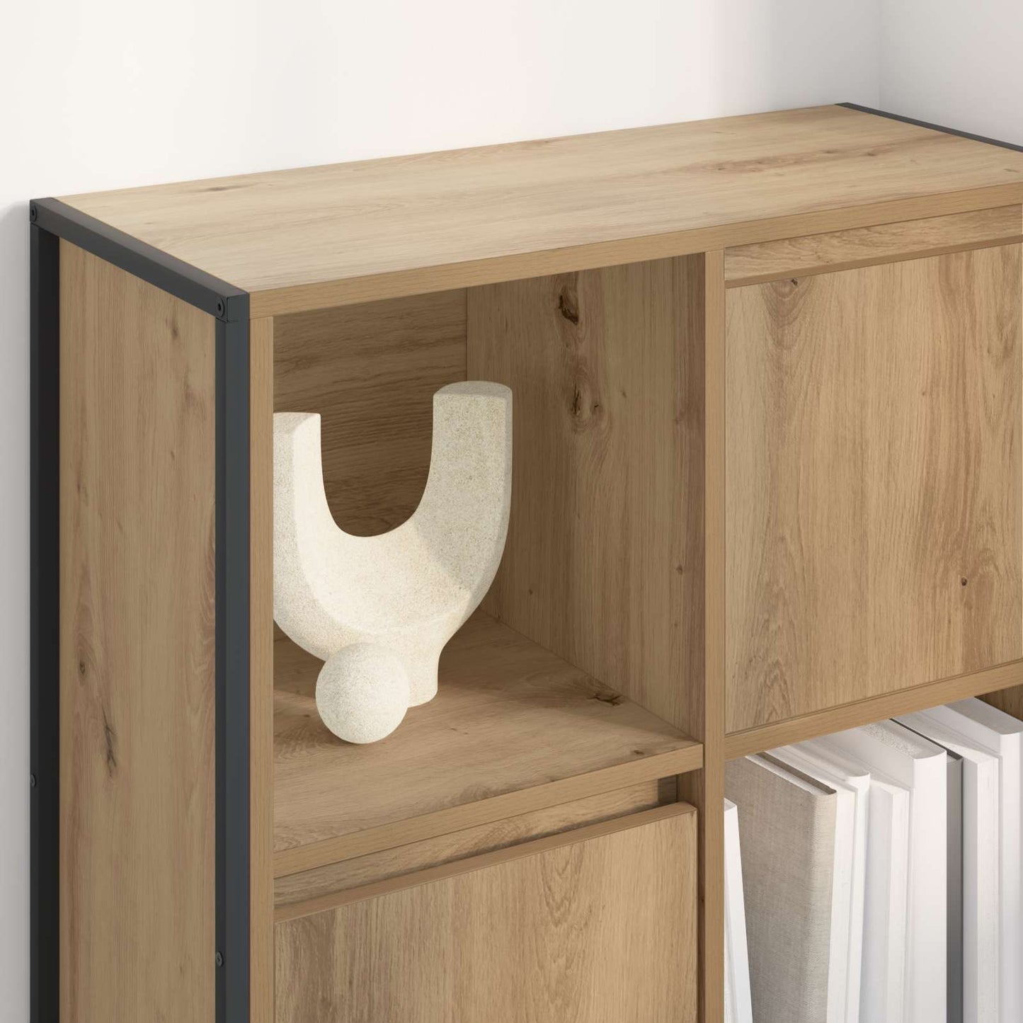 Bokskap Kunstnerisk Eik 68 x 30 x 108.5 cm Konstruert tre