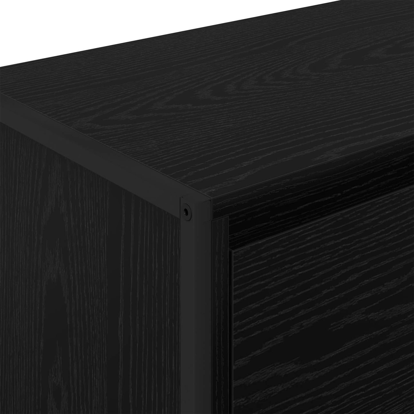 Serviesskap Svart Eik 79 x 36 x 75.5 cm Konstruert tre