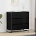 Serviesskap Svart Eik 79 x 36 x 75.5 cm Konstruert tre