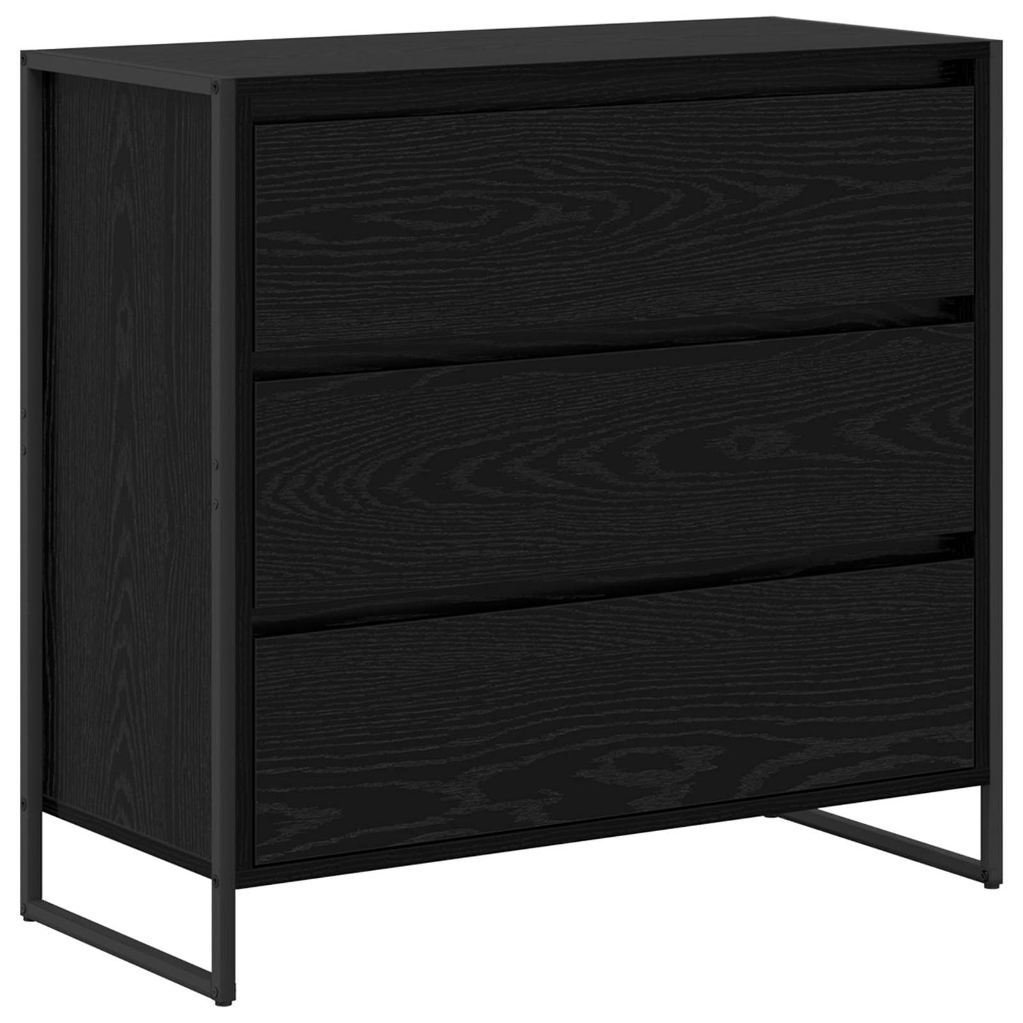 Serviesskap Svart Eik 79 x 36 x 75.5 cm Konstruert tre