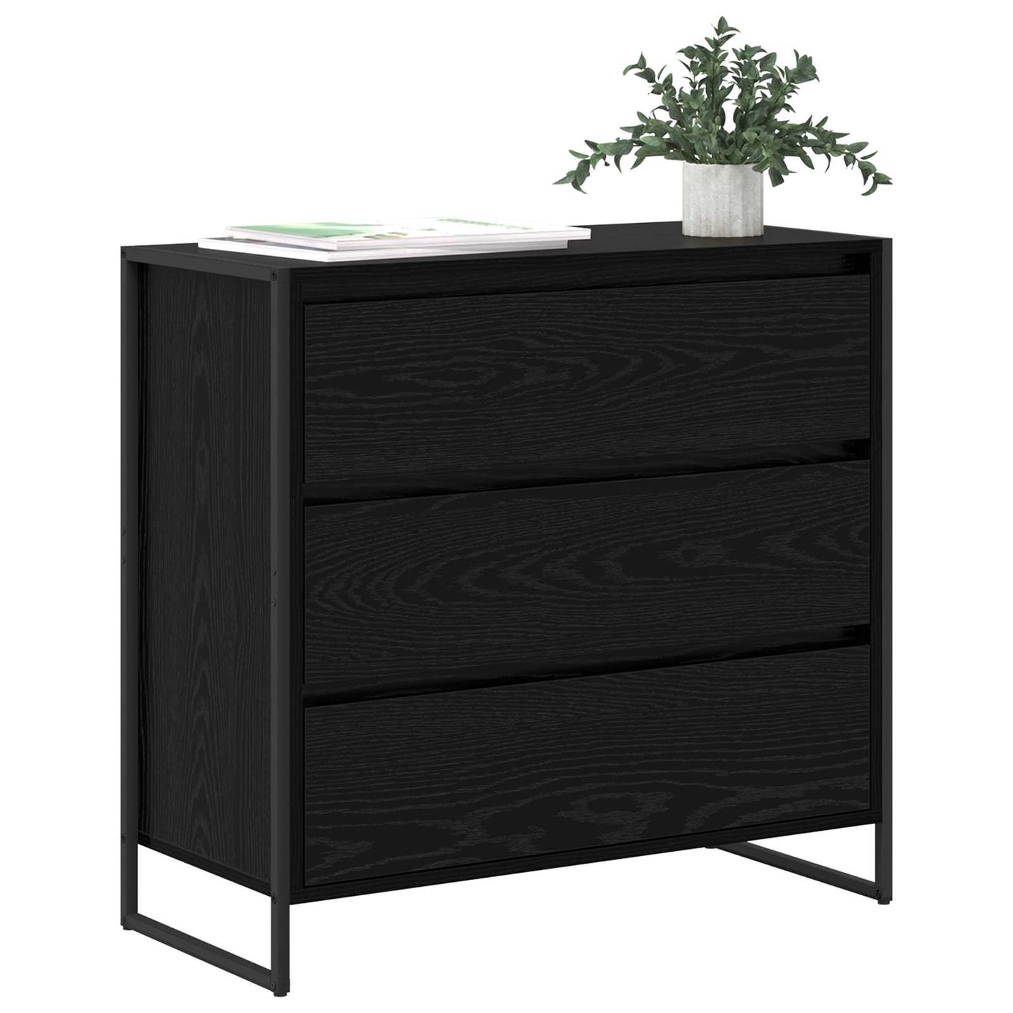 Serviesskap Svart Eik 79 x 36 x 75.5 cm Konstruert tre