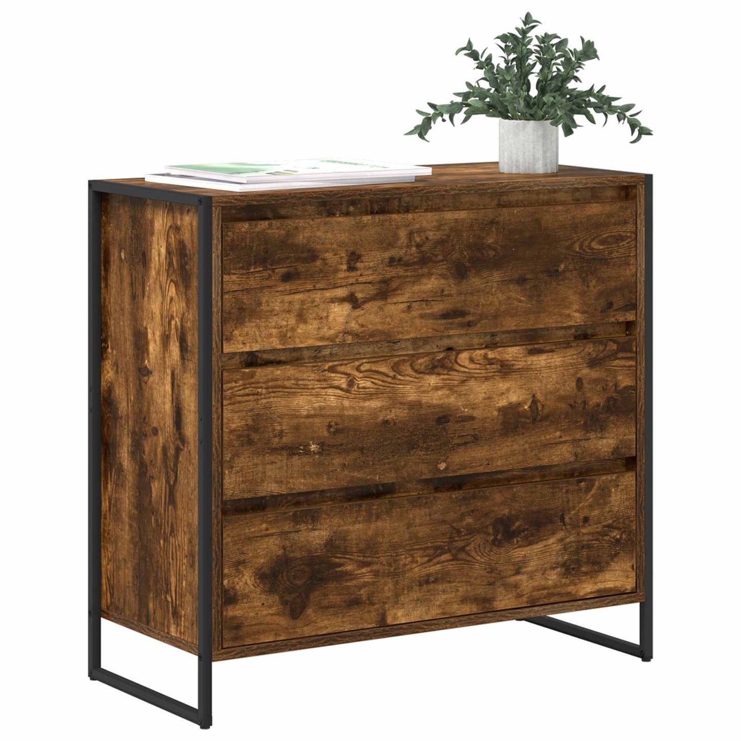 Serviesskap med skuff Røyk Eik 79 x 36 x 75.5 cm Konstruert tre