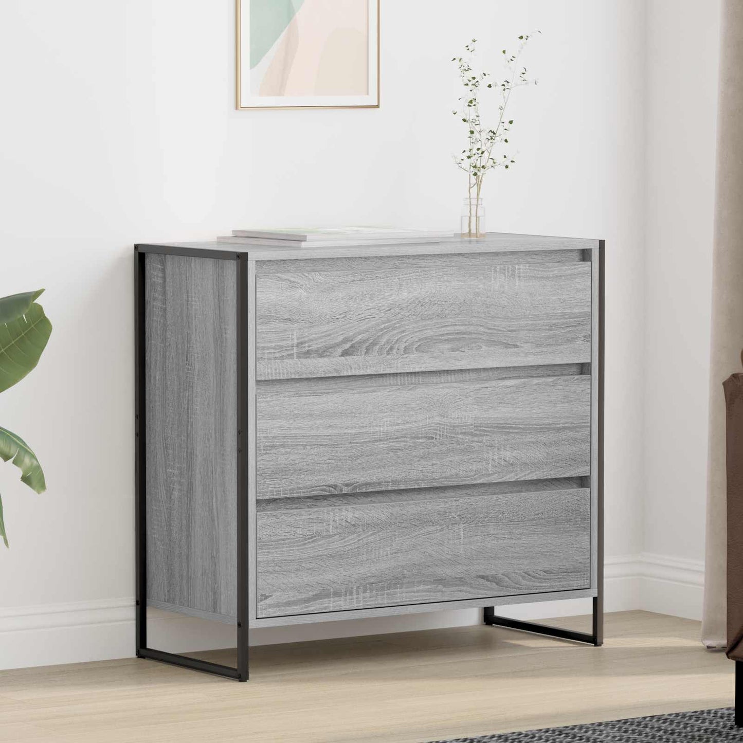 Serviesskap Grå Sonoma 79 x 36 x 75.5 cm Konstruert tre