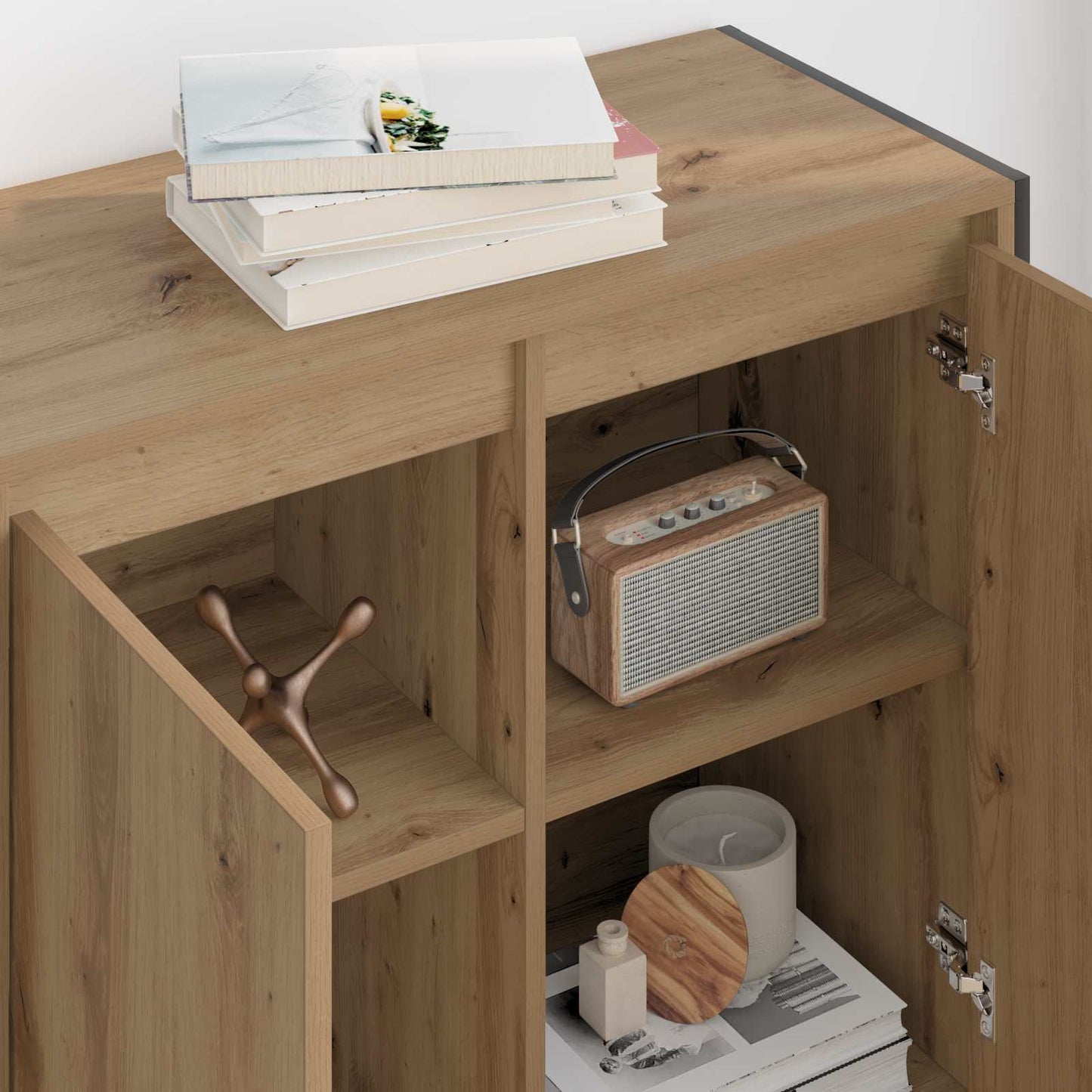 Sideskap Kunstnerisk Eik 79 x 36 x 75 cm Konstruert tre