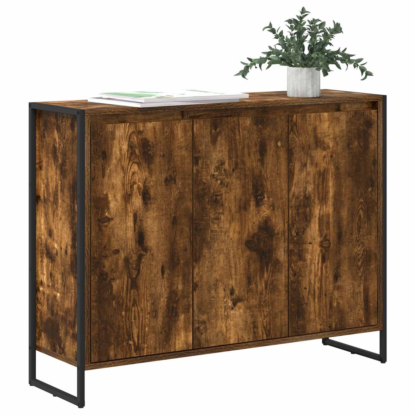 Sideskap Røyk Eik 96,5 x 30 x 75 cm Konstruert tre