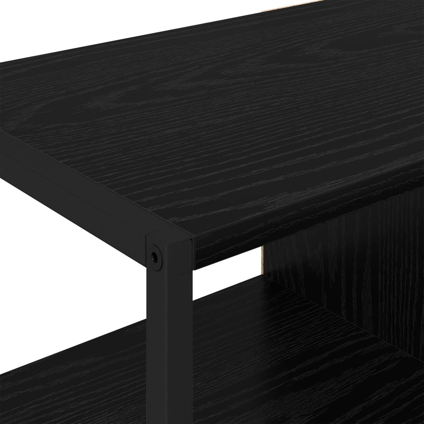 Sideskap Svart Eik 96.5 x 30 x 75 cm Konstruert tre