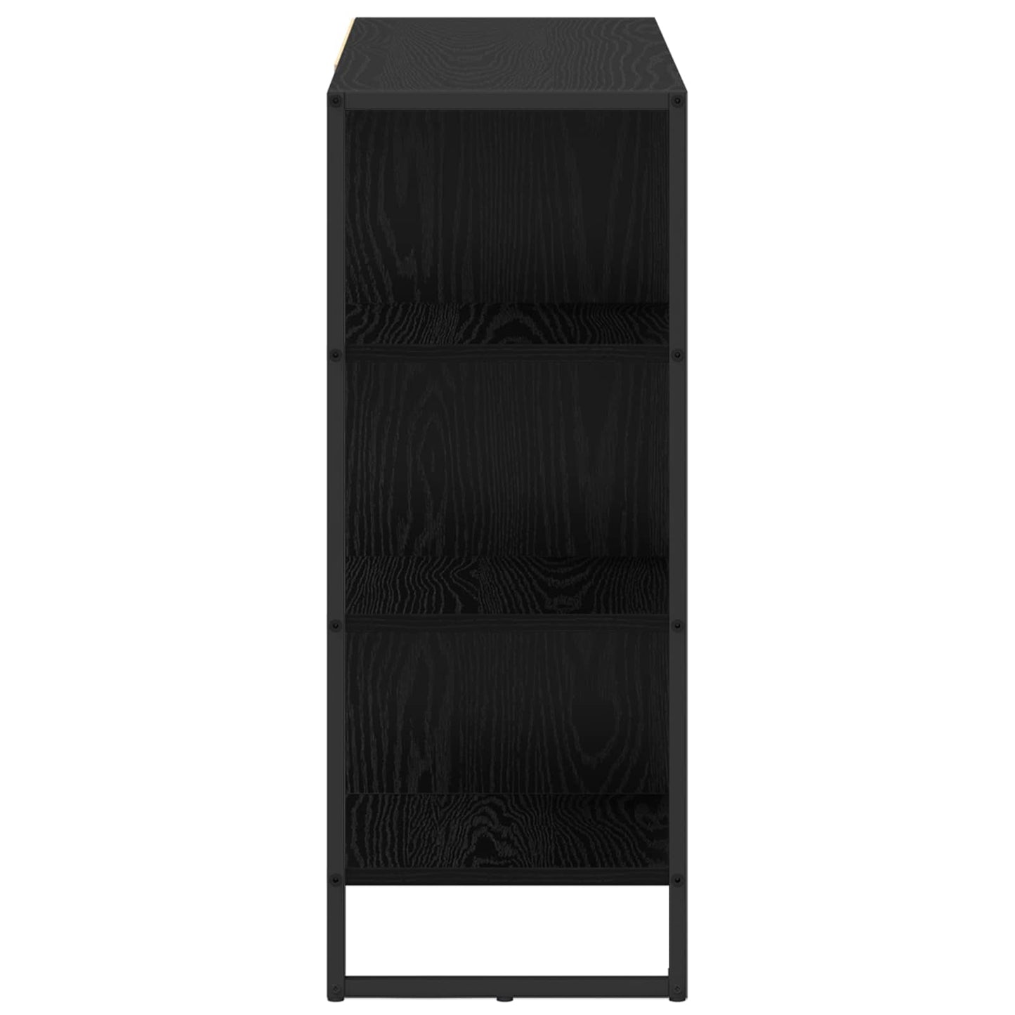 Sideskap Svart Eik 96.5 x 30 x 75 cm Konstruert tre